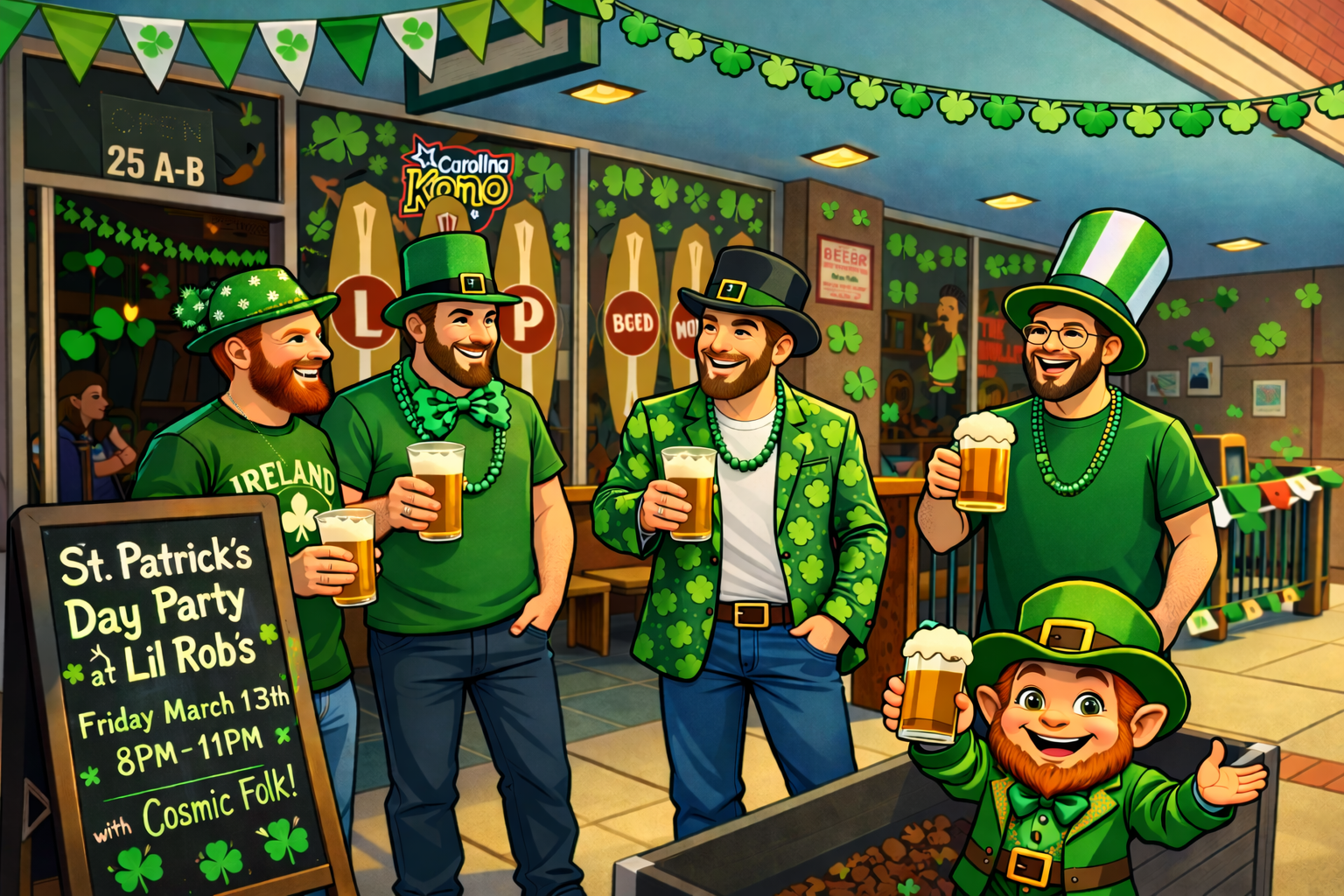 St Patrick's Day Party w/ Cosmic Folk ☘️