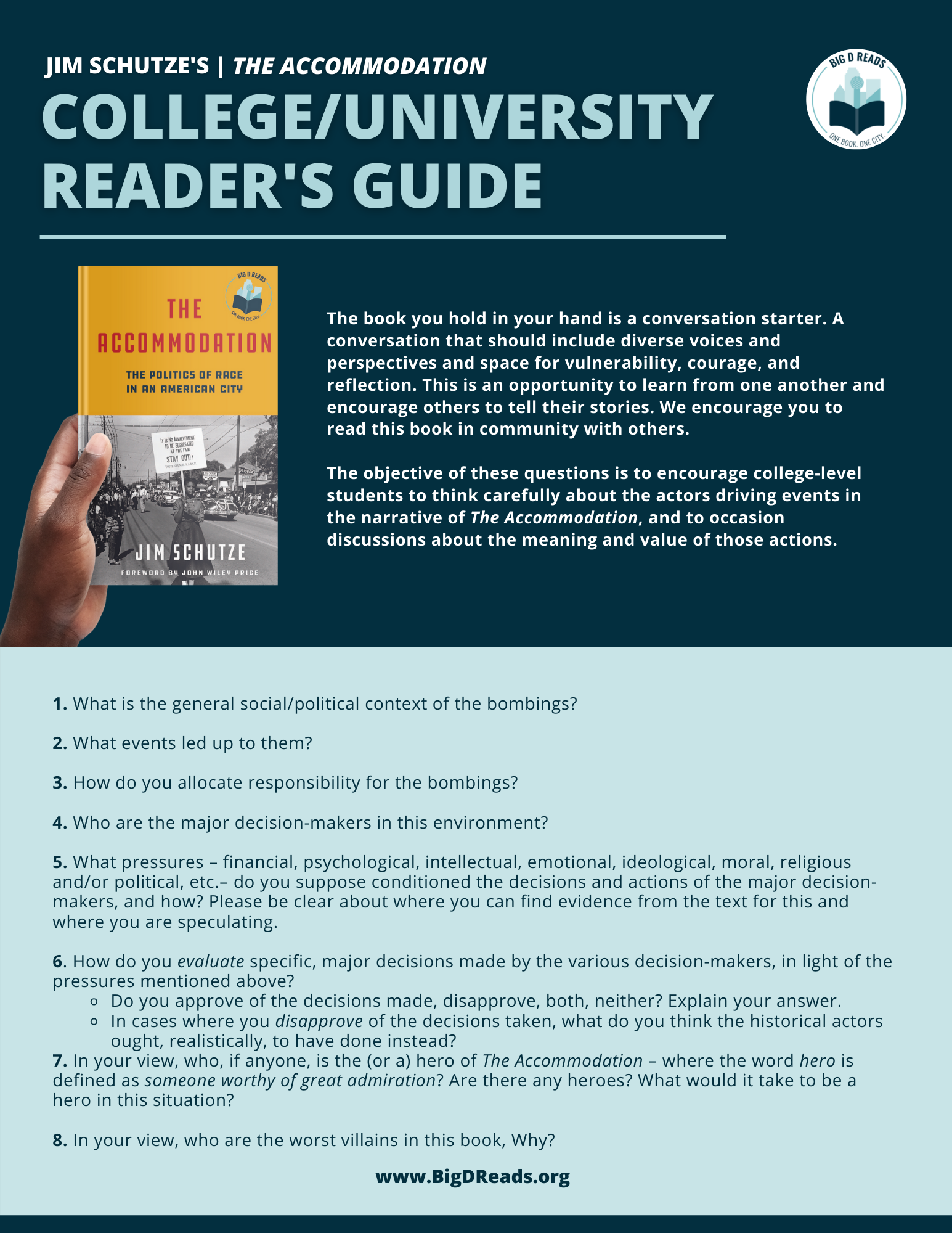 Reader's Guides — Big D Reads