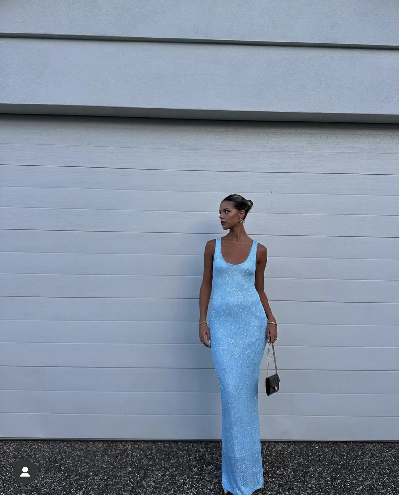 asta resort blue maxi dress Asta Resort Ana Maxi Dress in Baia Blue Sequin Hills Shire Hire