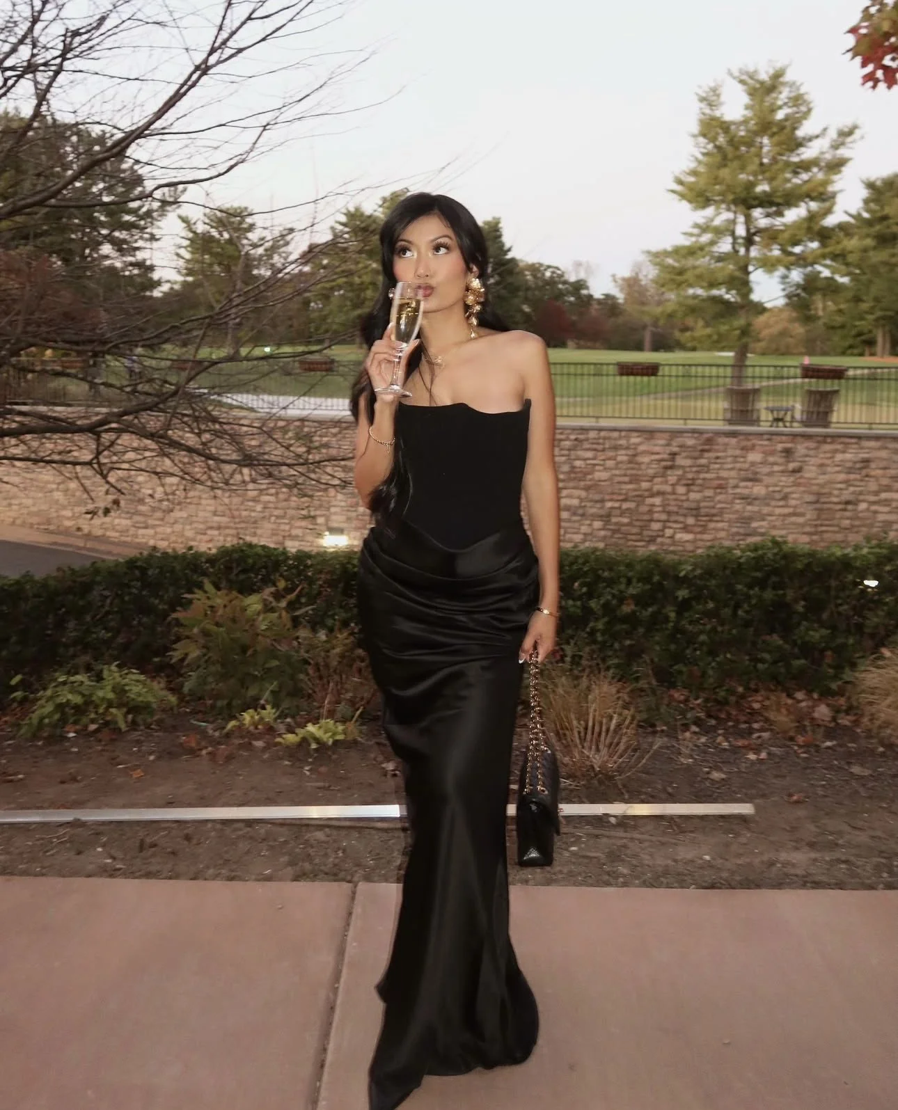 HOUSE OF CB- PERSEPHONE BLACK STRAPLESS CORSET DRESS — THE CLOSET HIRE