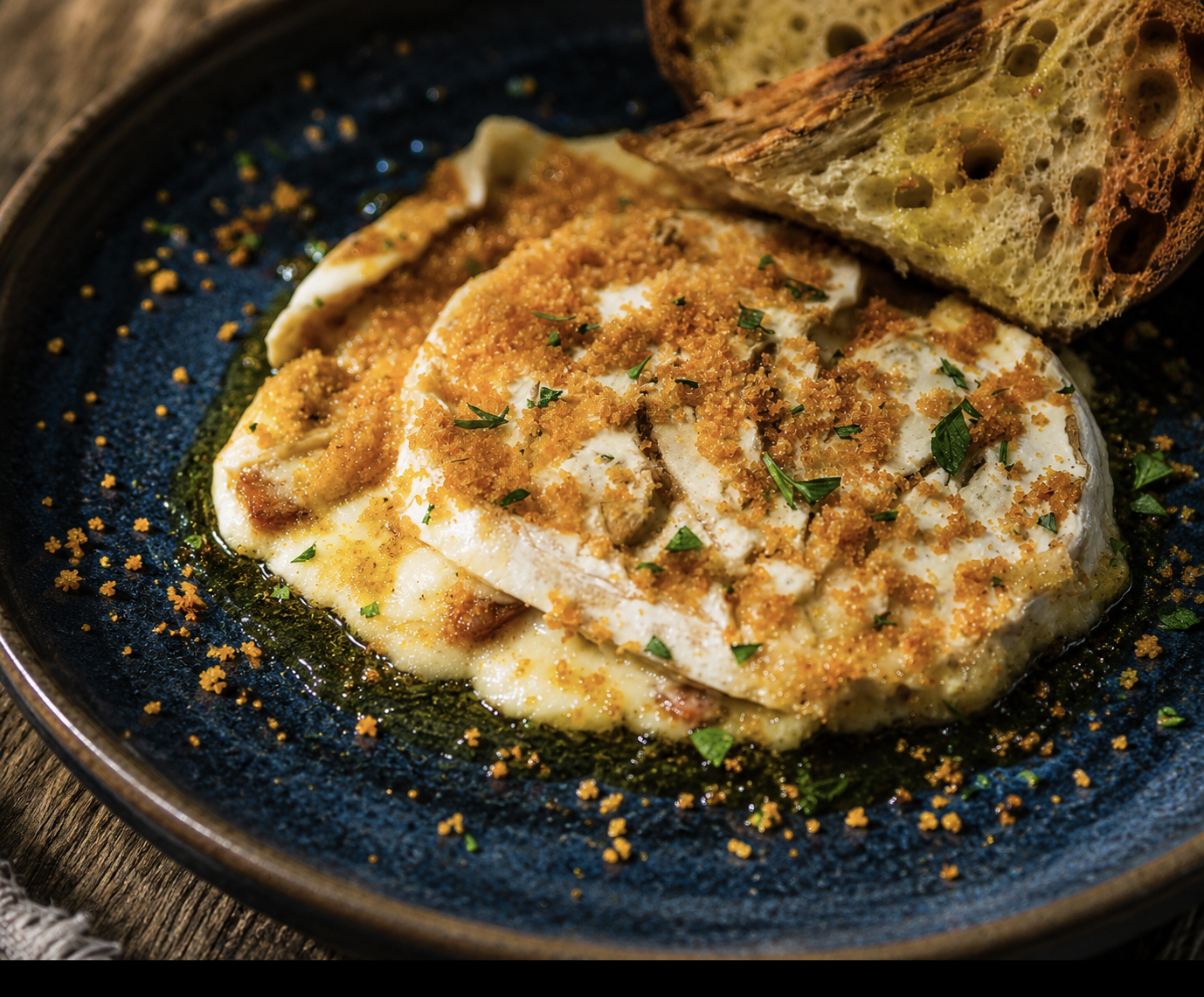 Smoked Bottarga with Goat Cheese Brie
