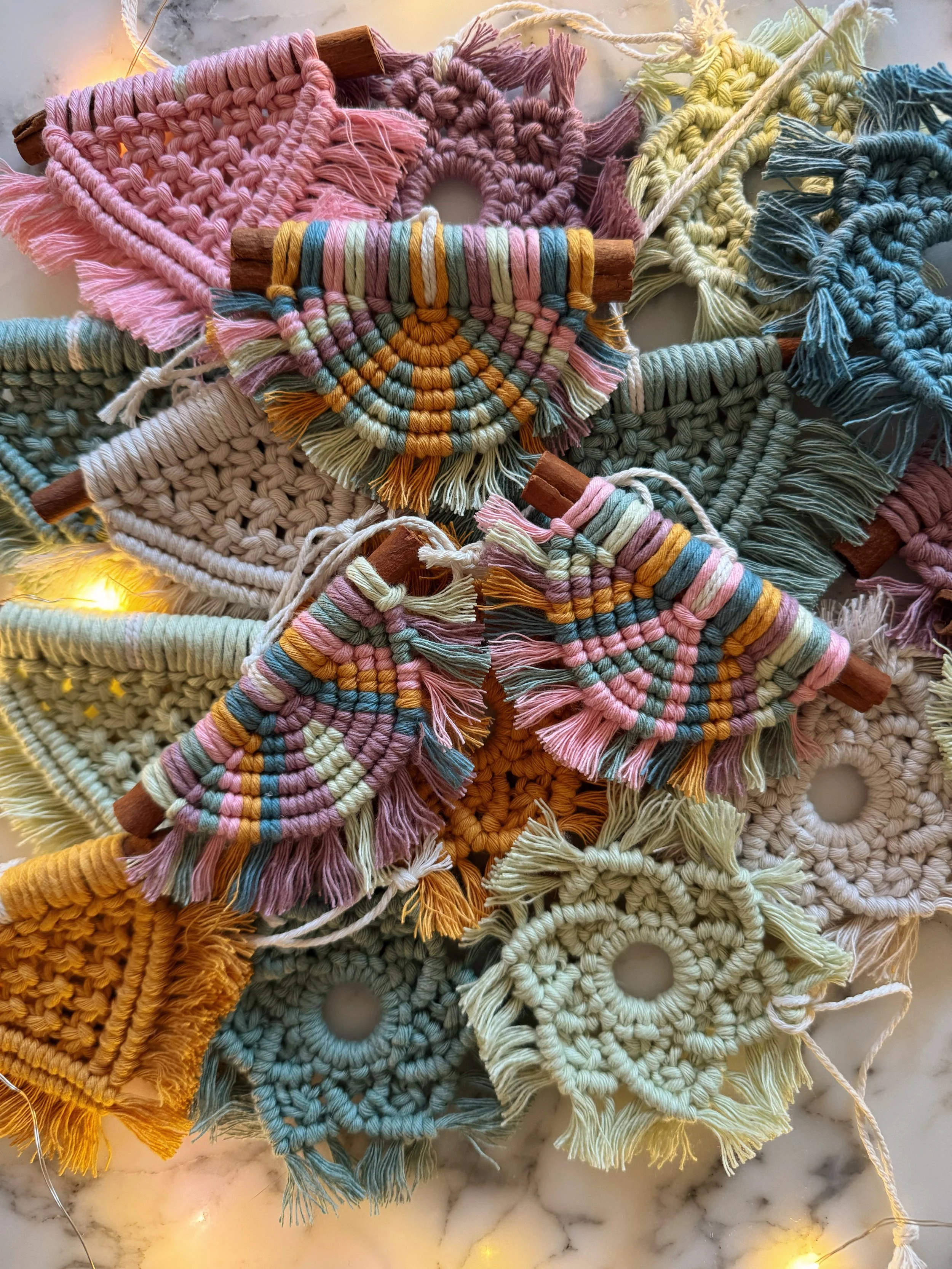 Merry Macrame Ornament