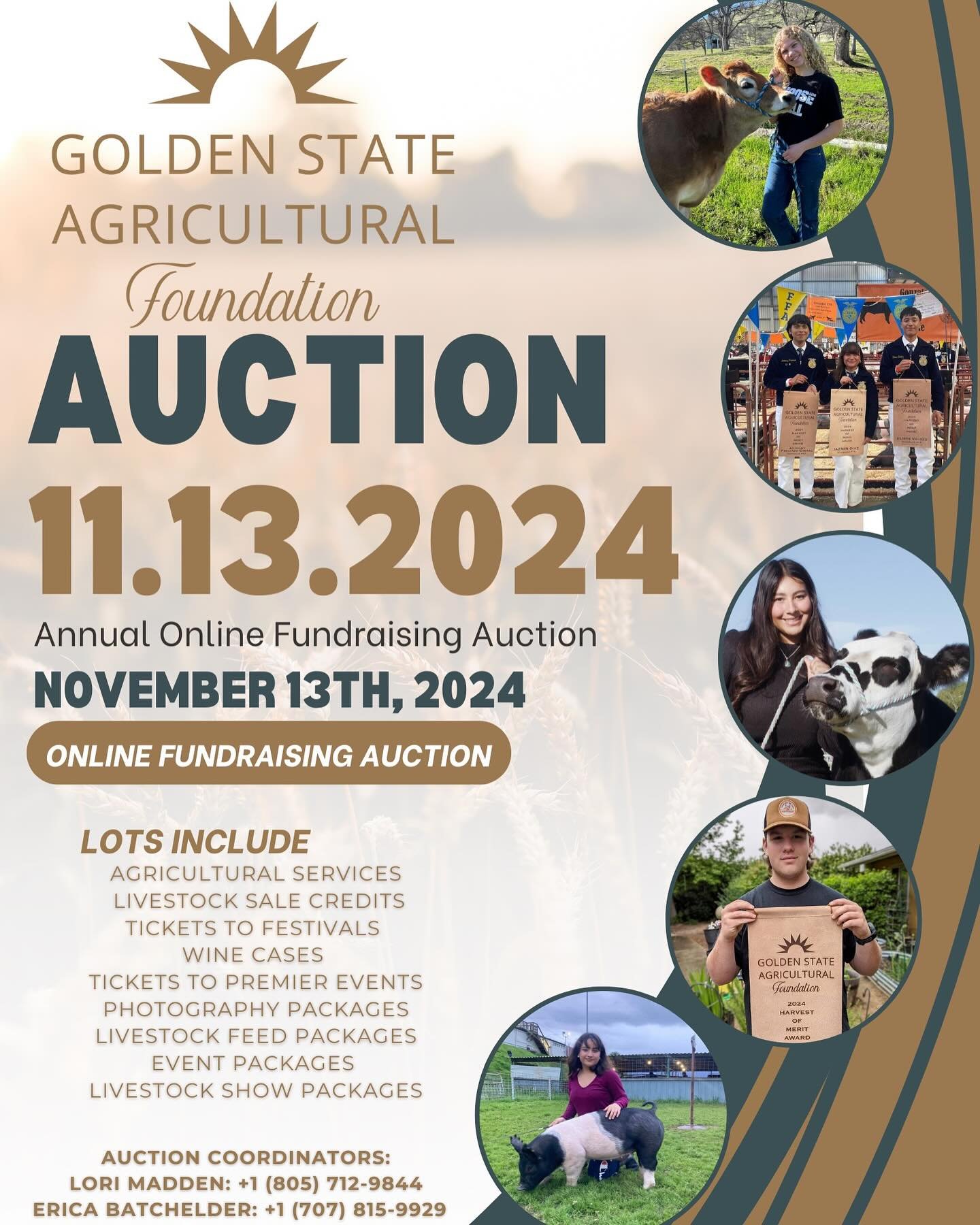 👏THIS WEDNESDAY👏

🌱GSAF 3rd Annual Online Fundraising Auction🌱
Wednesday, November 13th, 2024 
Held on Willoughby Sales

LINK: https://wlivestock.com/auction/26502

124 lots, SO many opportunities!