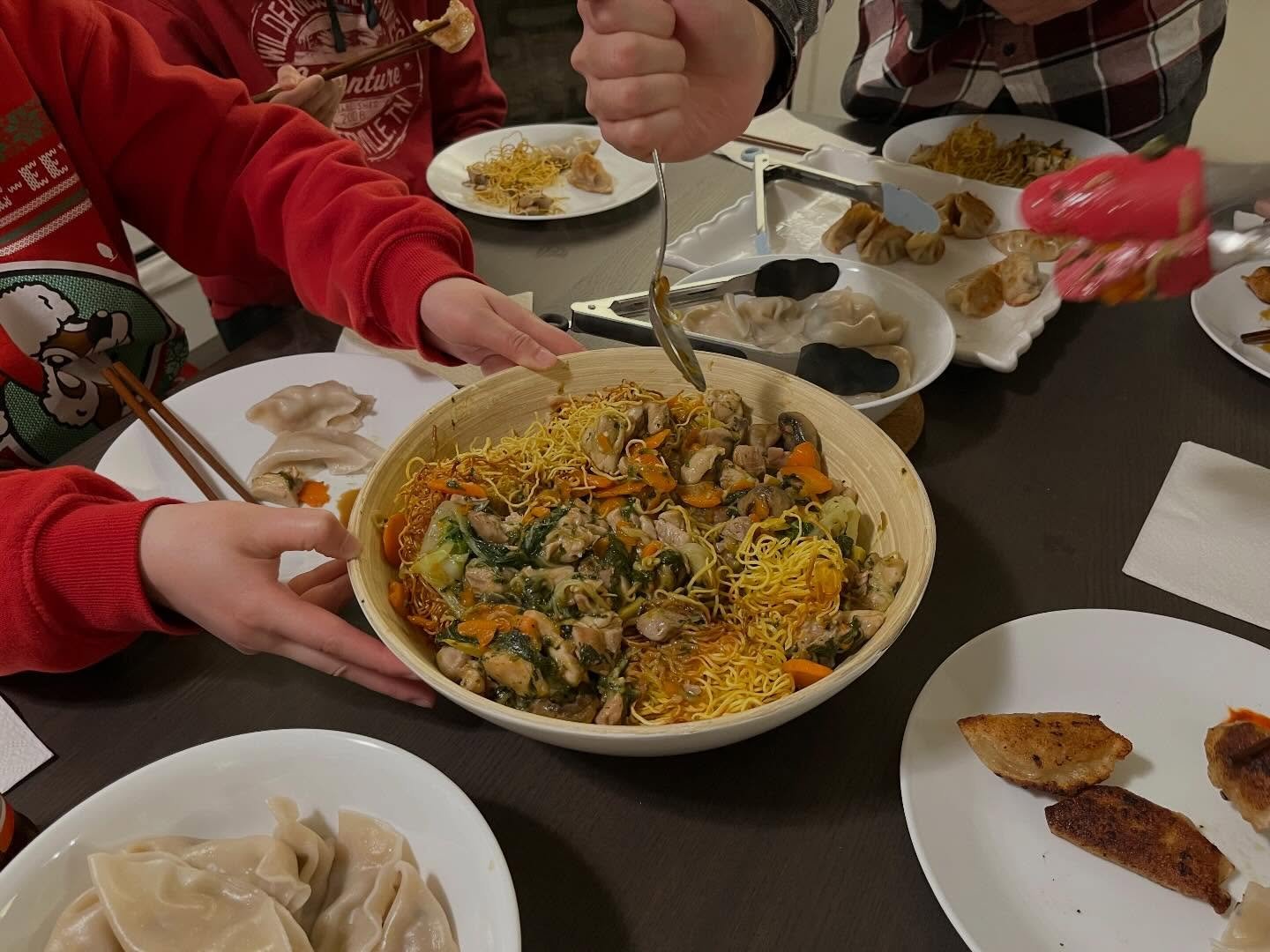 We celebrated Chinese New Year by making dumplings 🥟🥟🥟😋
