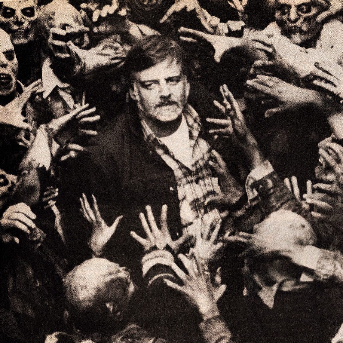 George Romero swarmed by zombies on Day of the Dead (1985) 🧠
.
.
.
.
.
#romero #fantasmahouse #oldschoolhorror #vintagehorror #retrohorror #horrorfilm #horrorfilms #cultfilm #midnightmovie #indiefilm #indiehorror #weirdfilm #retro #vhs #vintage #mon