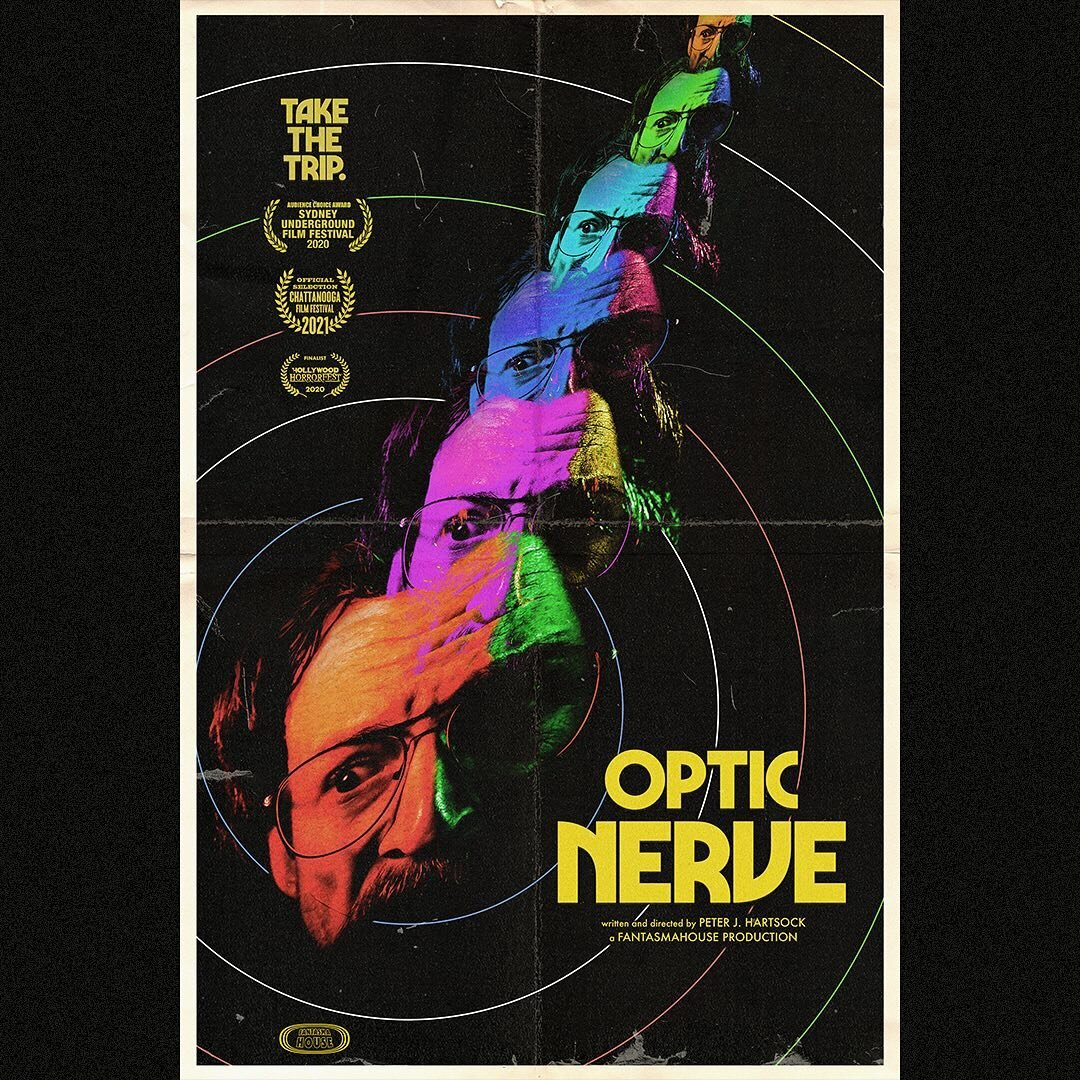 Throwback with a new poster design for Optic Nerve, made by @peterjhartsock 👁️

Haven&rsquo;t seen the original Fantasma House midnight movie that started it all? Watch it now through the link in bio 🎞️
.
.
.
.
.
#fantasmahouse #opticnervefilm #gia