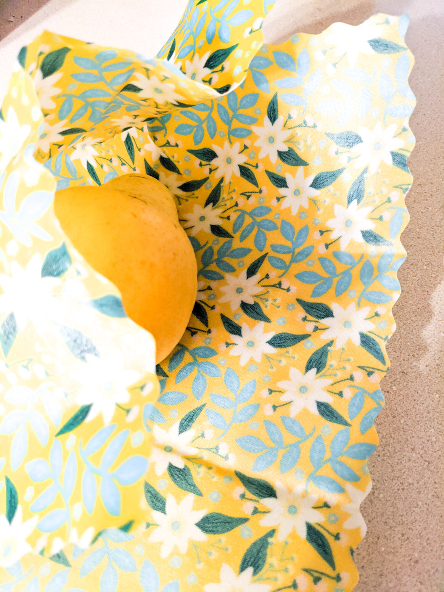 beeswax food wrap in pear
