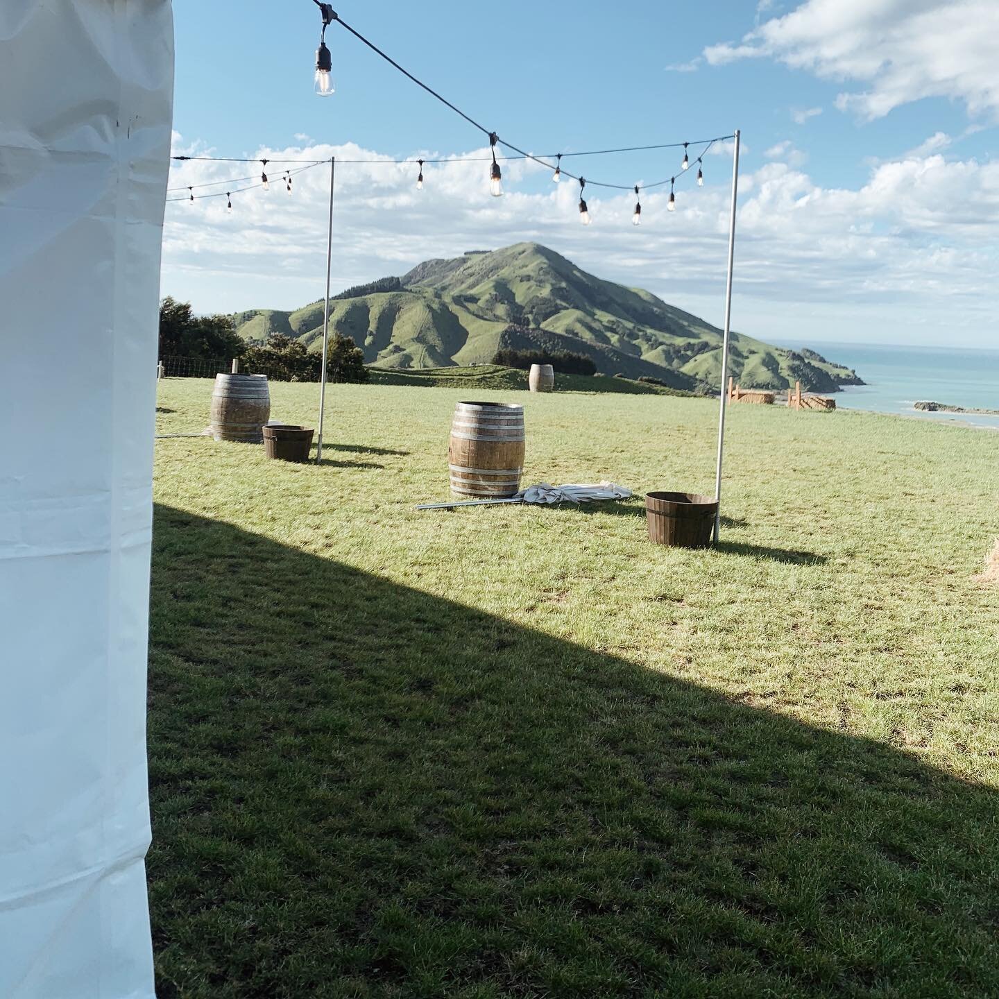 One of our marquees last week perched at the top of a hill, taking in the stunning view /  There is something special about getting married on your family property. A piece of land that means something to you, and place were special moments and memor