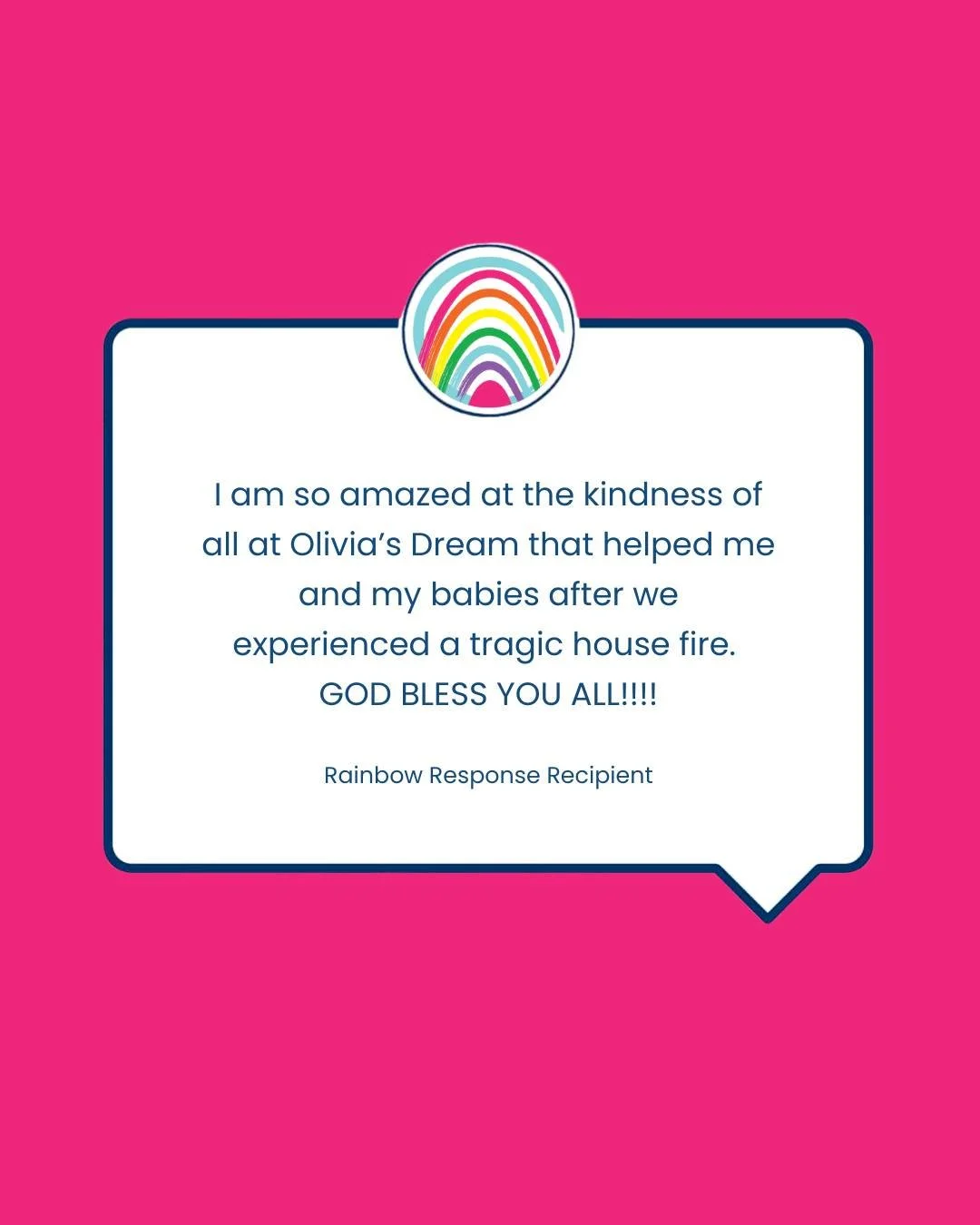 ❤️ Our Rainbow Response Program is one of the many ways we support children and their families in the aftermath of traumatic events.

Through this program, we provide immediate, hands-on support by delivering essential items&mdash;medical supplies, f