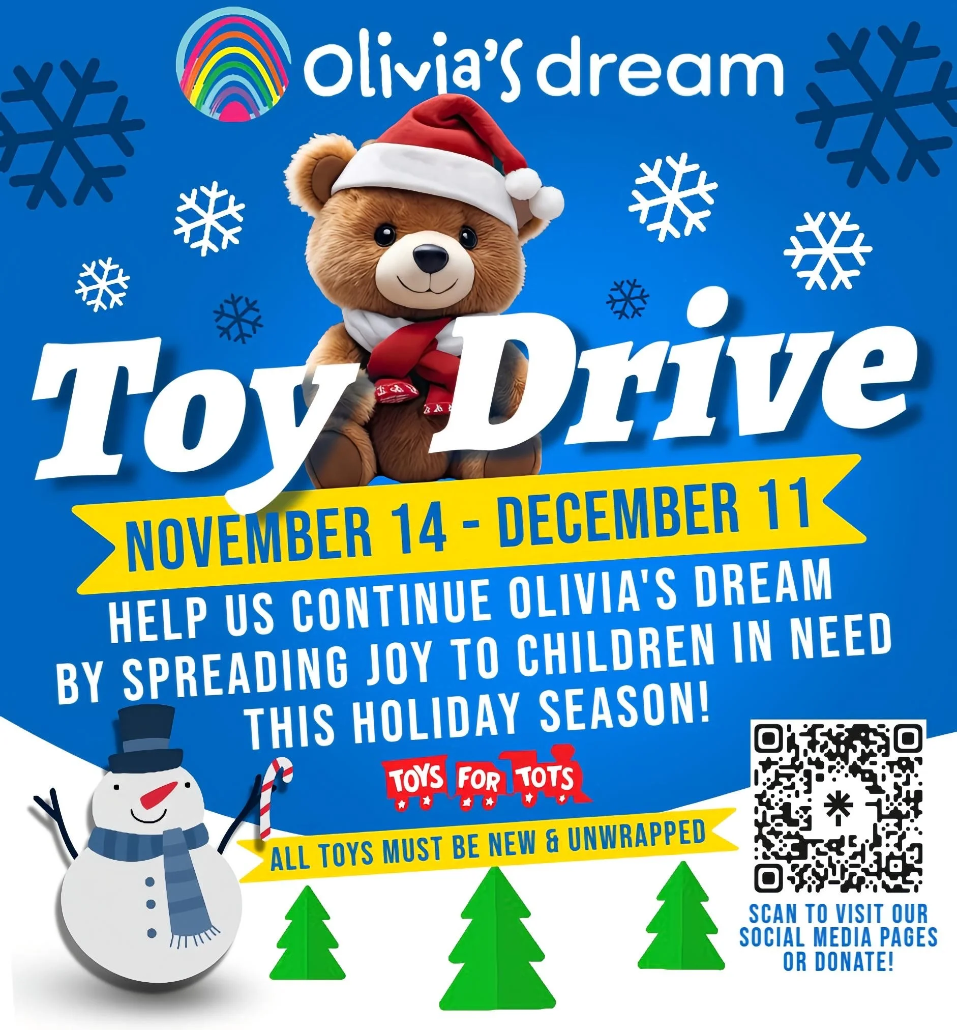 Olivia’s Dream 2025 Annual Toy Drive is Here!