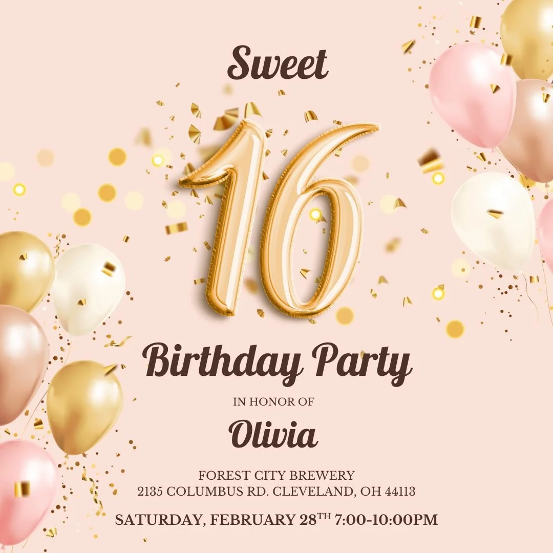Olivia&rsquo;s Sweet Sixteen Birthday Celebration is almost here! 🎉 Join us on February 28 at Forest City Brewery from 7PM-10PM to honor Olivia&rsquo;s milestone birthday and the incredible legacy she&rsquo;s built through Olivia&rsquo;s Dream.

🎟️
