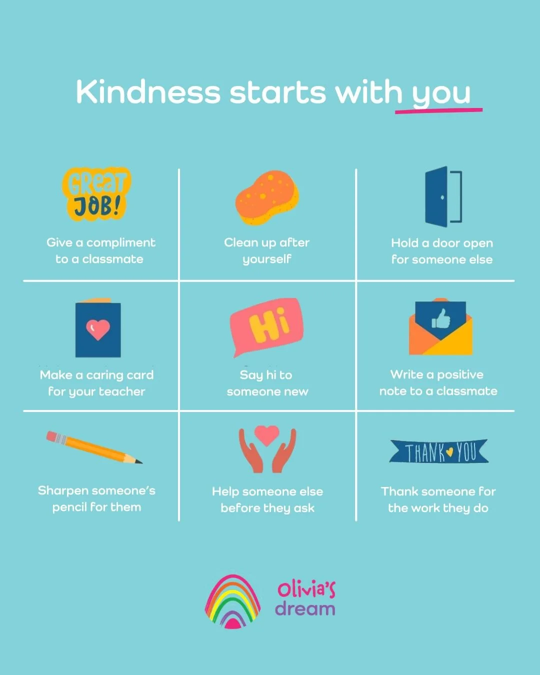 🫶 ✏️With the start of the school year nearing, now&rsquo;s a good opportunity to remind our kids to BE KIND.

School can be overwhelming. And while some kids walk through those doors feeling confident and excited, others walk in carrying things we c