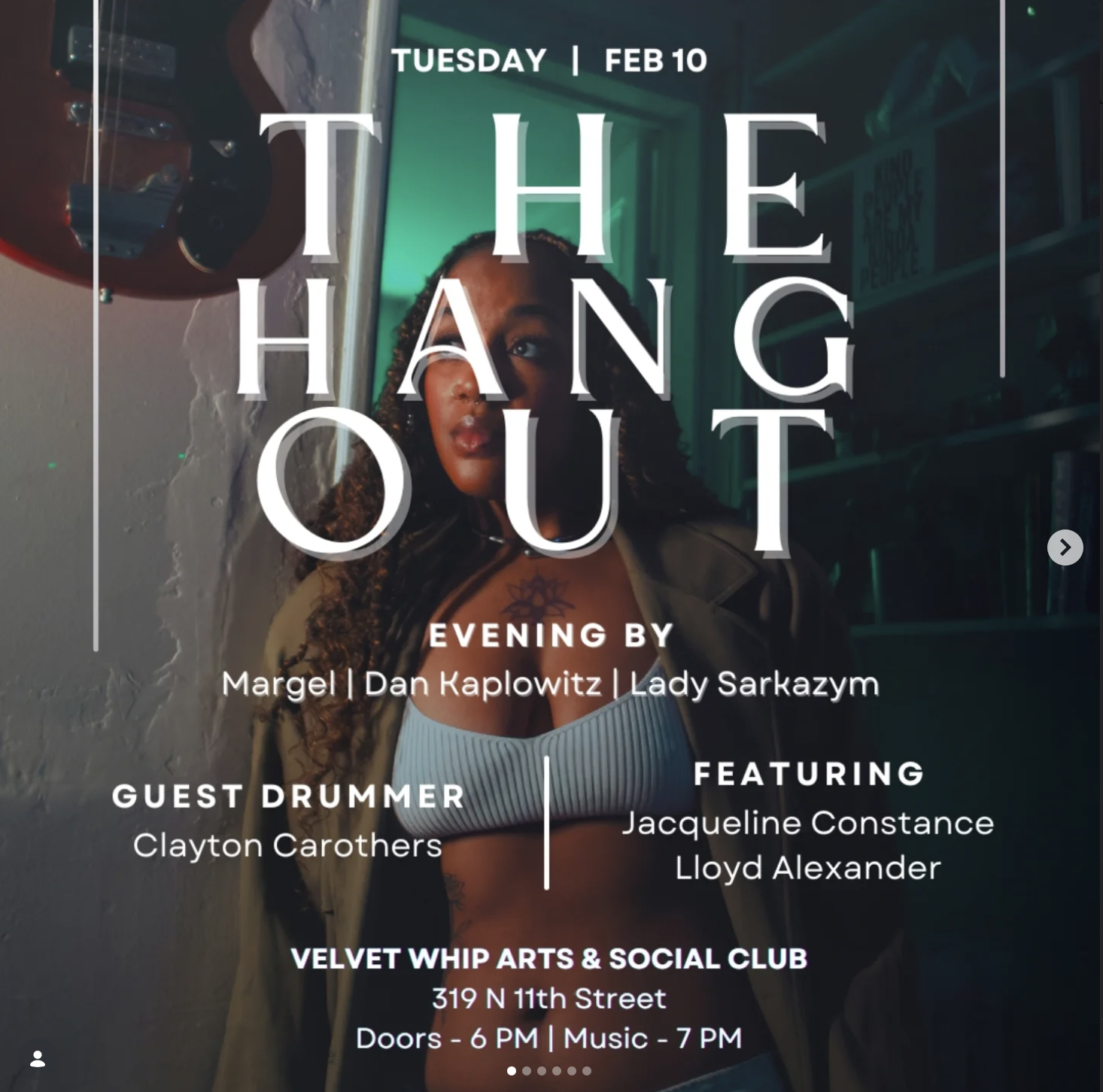 EVERY TUESDAY 7- THE HANOUT JAZZ TRIO(COVER REQUIRED, FREE TO VELVET WHIP CLUB MEMBERS)