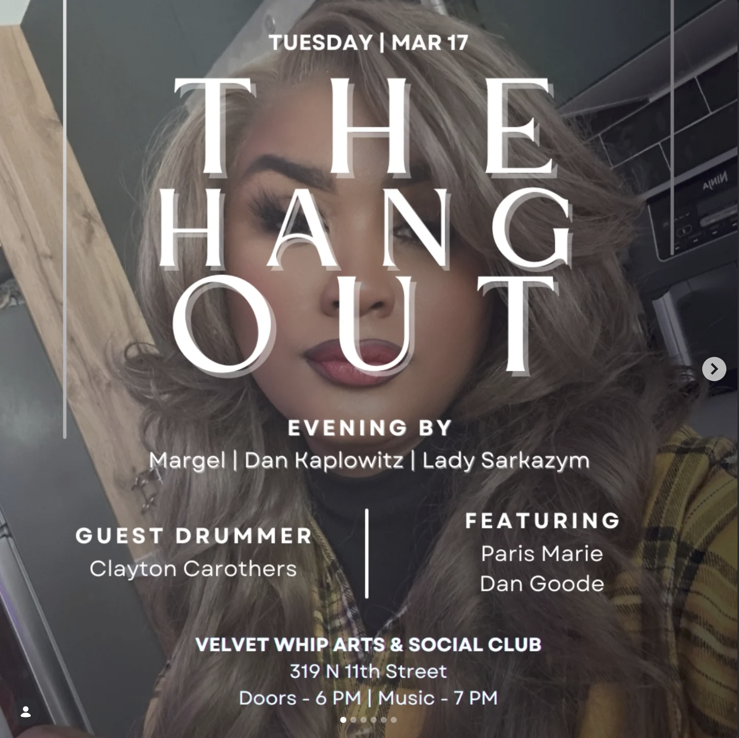 EVERY TUESDAY 7-10P THE HANOUT JAZZ TRIO(COVER REQUIRED, FREE TO VELVET WHIP CLUB MEMBERS)