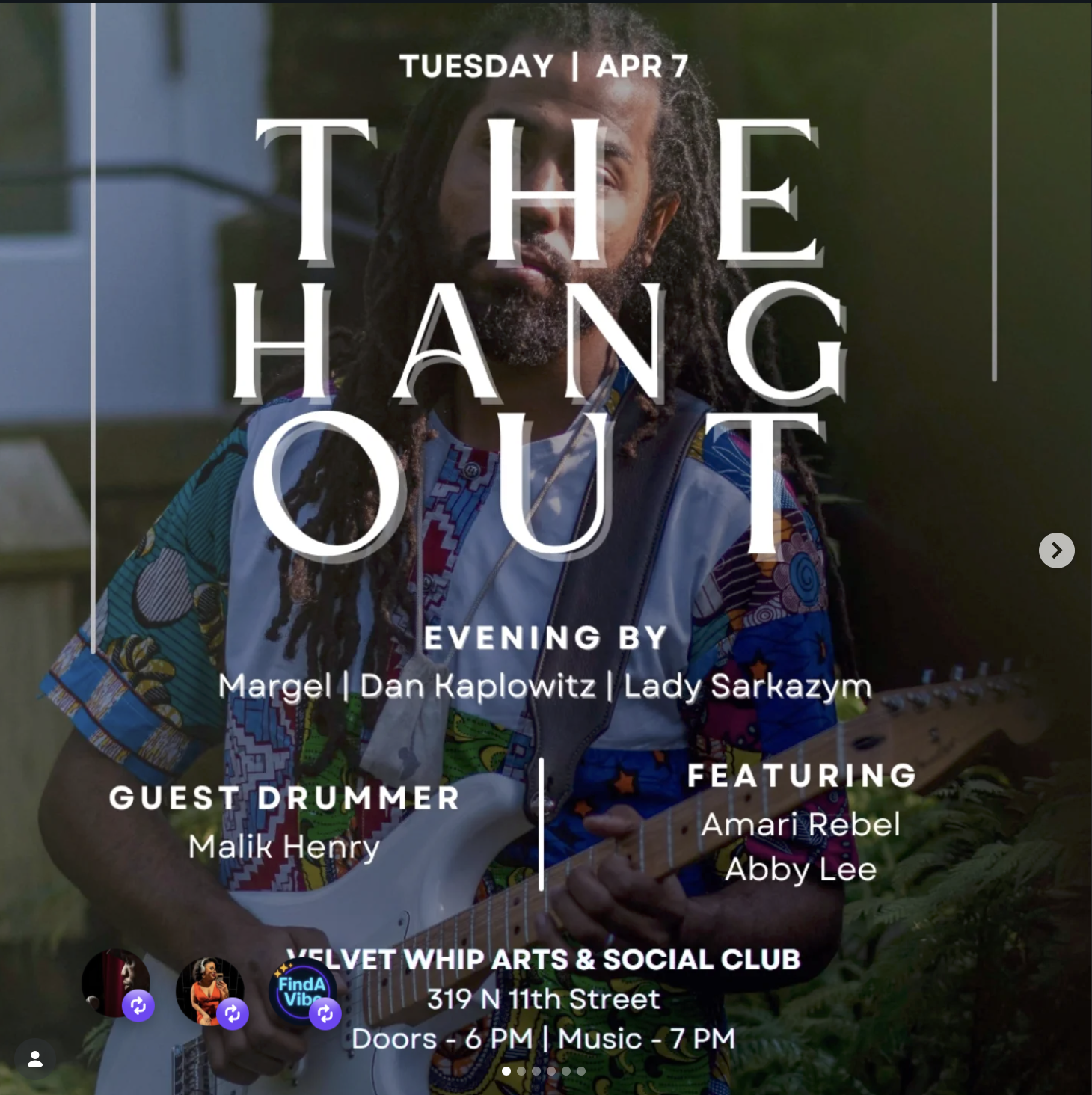 EVERY TUESDAY 7- THE HANOUT JAZZ TRIO(COVER REQUIRED, FREE TO VELVET WHIP CLUB MEMBERS)