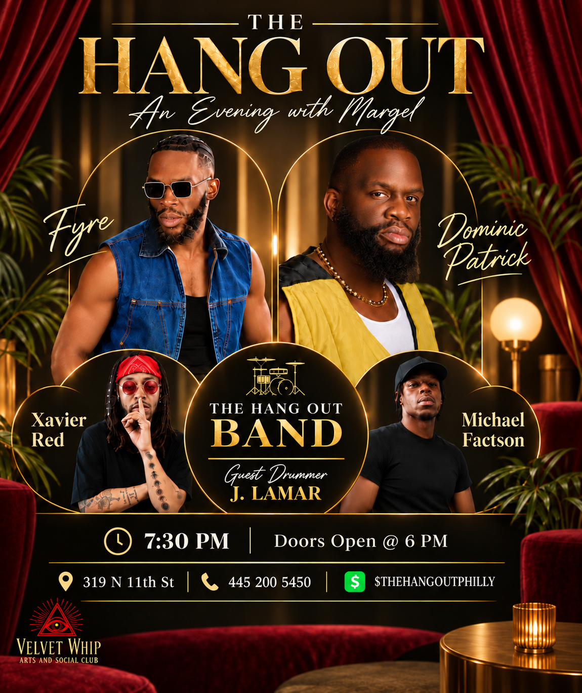 EVERY TUESDAY 7-10P THE HANGOUT TRIO(COVER REQUIRED, FREE TO VELVET WHIP CLUB MEMBERS)