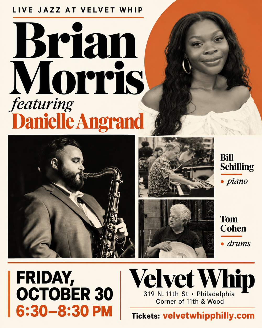 A Danielle Angrand Quartet Presentation artwork from Velvet Whip Arts & Social Club