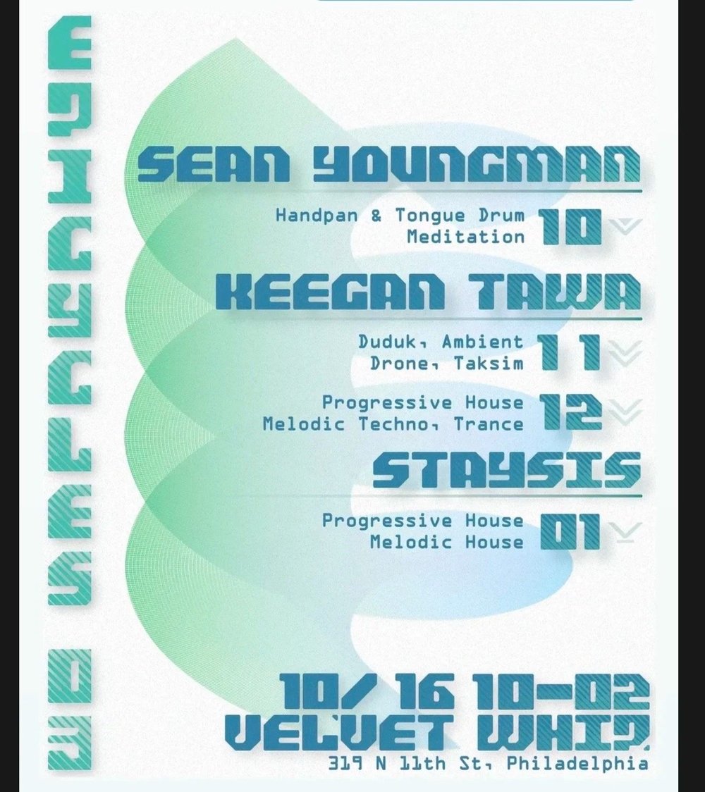 Epicycles 03 w/ Keegan Tawa, Sean Youngman, Staysis 10pm-2am artwork from Velvet Whip Arts & Social Club