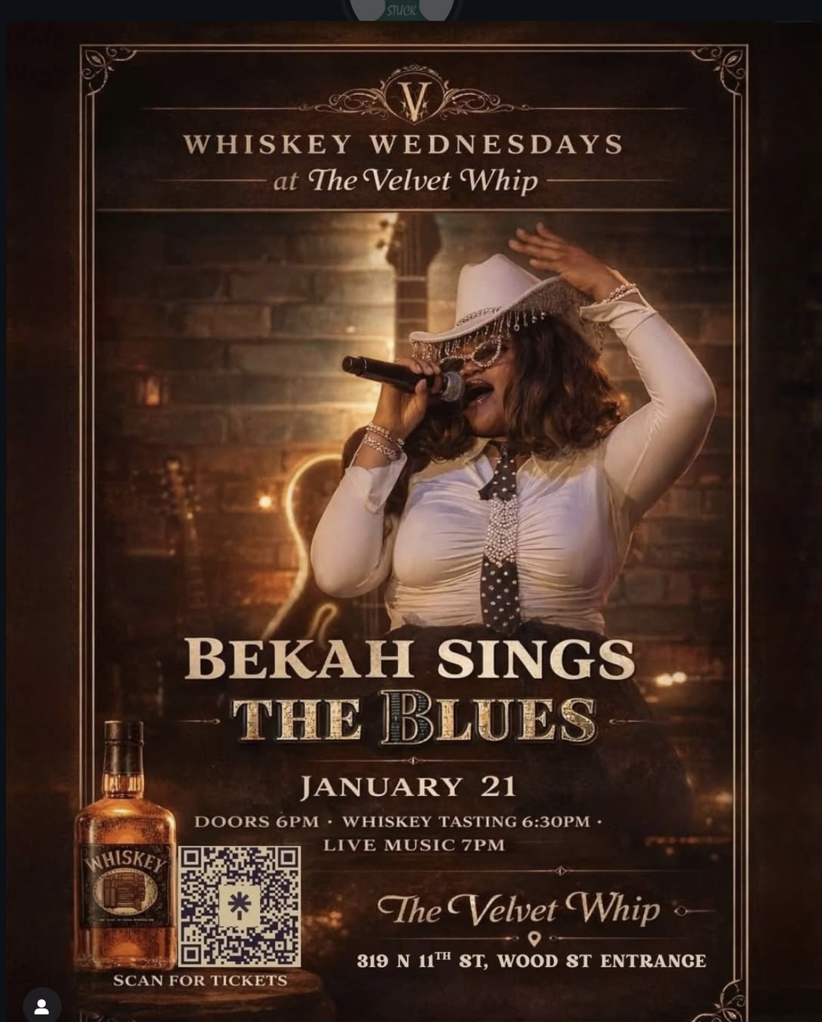 (MEMEBR FREE SHOW) WHISKY WEDNESDAY JAZZ &amp; BLUES WITH BEKAH ELAINE 