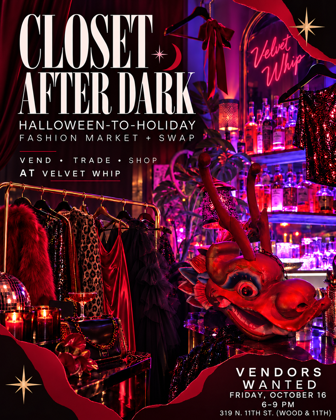 CLOSET AFTER DARK Halloween-to-Holiday Fashion Market & Swap