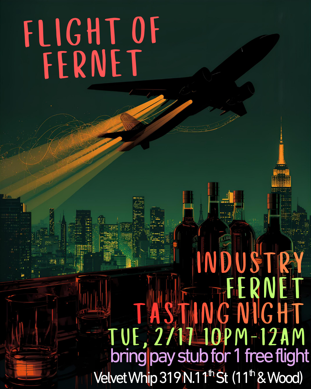 FLIGHT OF FERNET-INDUSTRY FERNET TASTING NIGHT