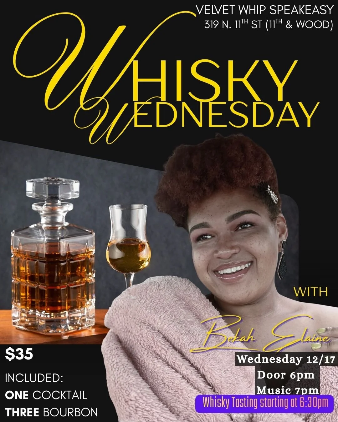 (MEMEBR FREE SHOW) WHISKY WEDNESDAY JAZZ & BLUES WITH BEKAH ELAINE