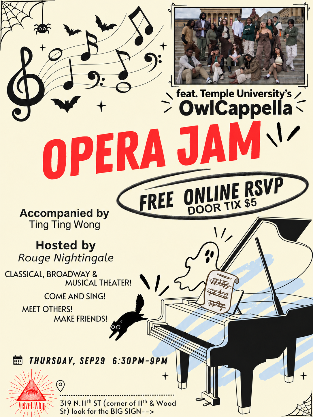 OPERA, BROADWAY &amp; MUSICAL THEATER JAM WITH ROUGE NIGHTINGALE