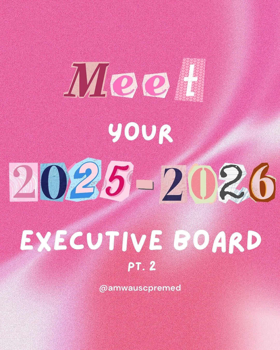 ✨🌸 Meet the rest of our 2025&ndash;2026 Executive Board 🌸✨ We&rsquo;re so excited to introduce the other half of the amazing women leading AMWA this year 💕👩&zwj;⚕️💌