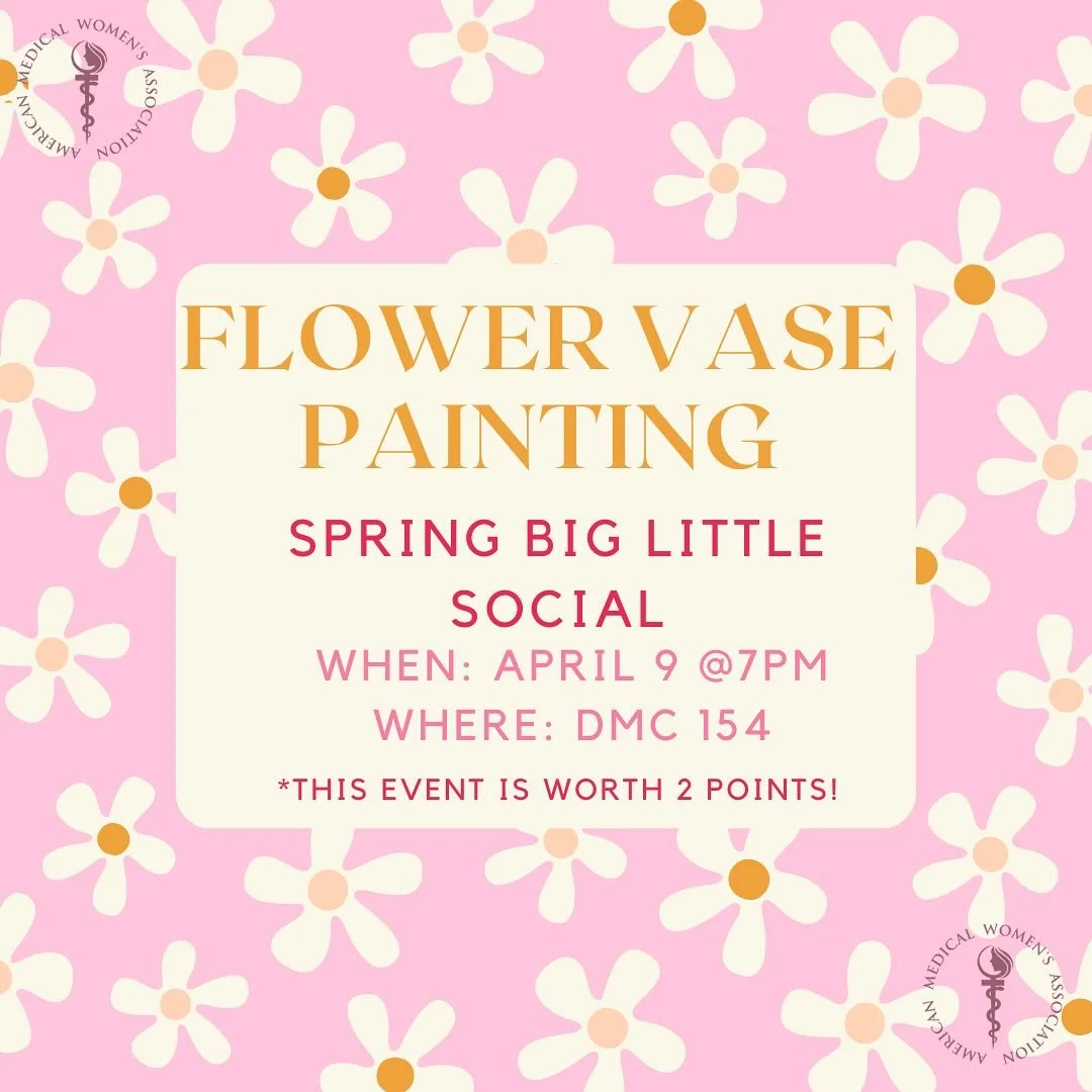 Bigs &amp; Littles! Littles come join us April 9th @ 7 pm in room DMC 154 to meet your bigs and paint flower vases!! THIS EVENT IS WORTH 2 POINTS!! Reminder, all members need 10 points:)
📅DATE &amp; TIME: April 9th @ 7pm
📍LOCATION: DMC 154