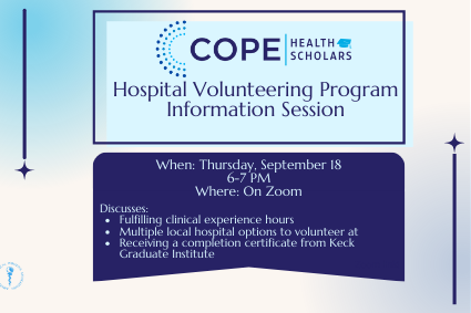 COPE Health Scholars Hospital Volunteering Program Information Session