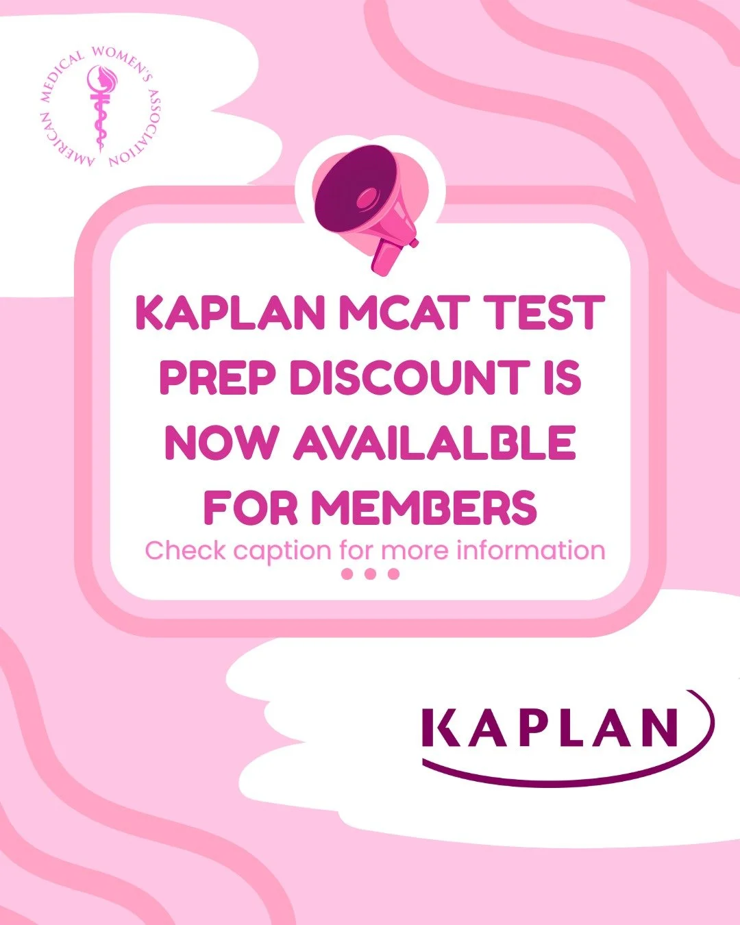 💗 AMWA Member Perk Alert!
Through our partnership with Kaplan, general AMWA members can receive 15% off select Kaplan MCAT prep courses!

To apply the discount, book a consultation through Kaplan&rsquo;s calendar link, available in the Members Porta