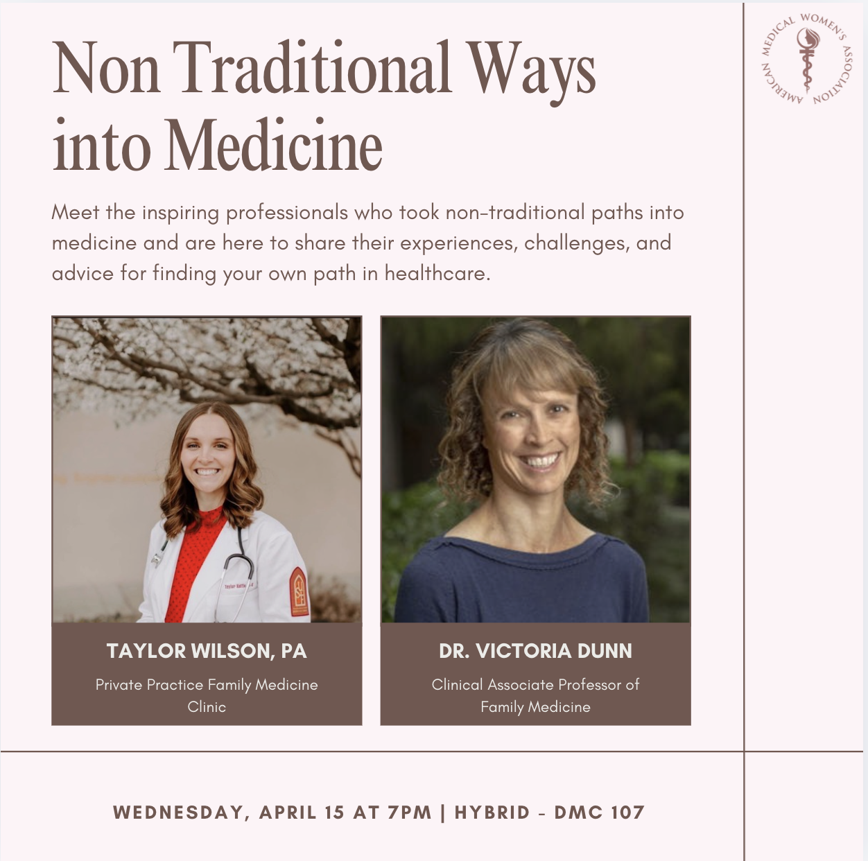 AMWA Nontraditional Ways into Medicine 