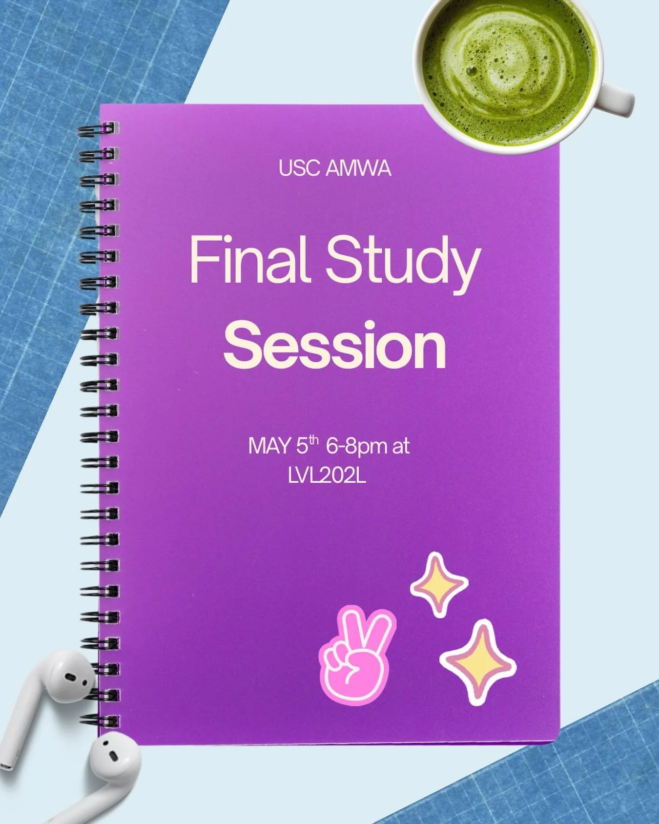 join us for our LAST study session of the year to lock in, stay motivated, and finish strong together

🗓️ Tuesday, May 5 6&ndash;8 PM
📍 Leavey Library, Floor 2 (LVL 202L)

we got this!!

‼️ reminder: reposting for 24 hours = 0.5 points