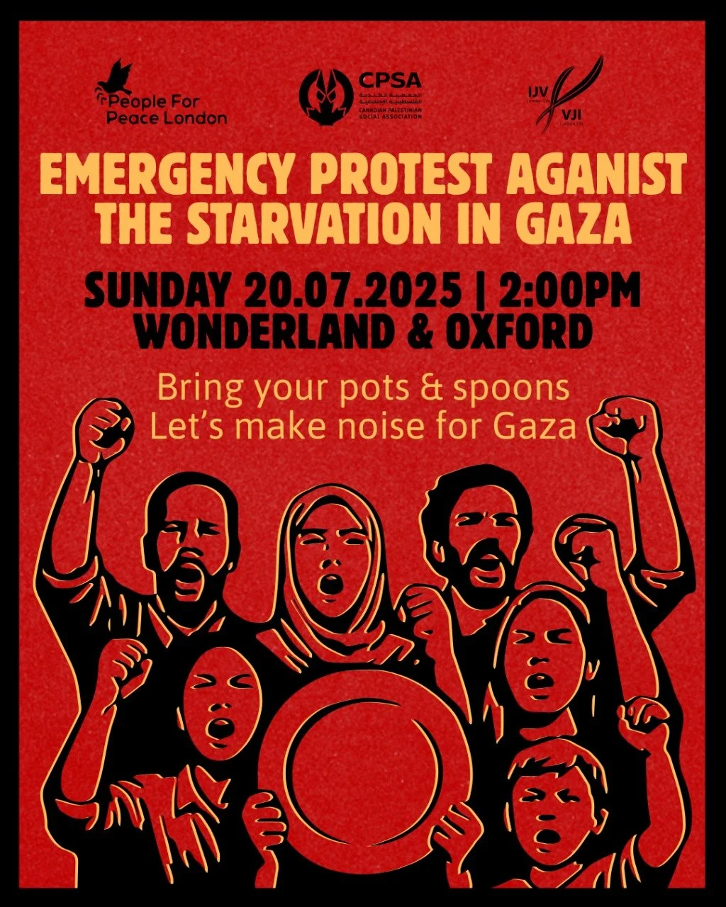 Emergency Protest Against The Starvation in Gaza