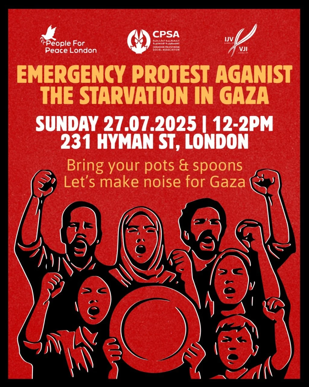 Emergency Protest Against the Starvation In Gaza