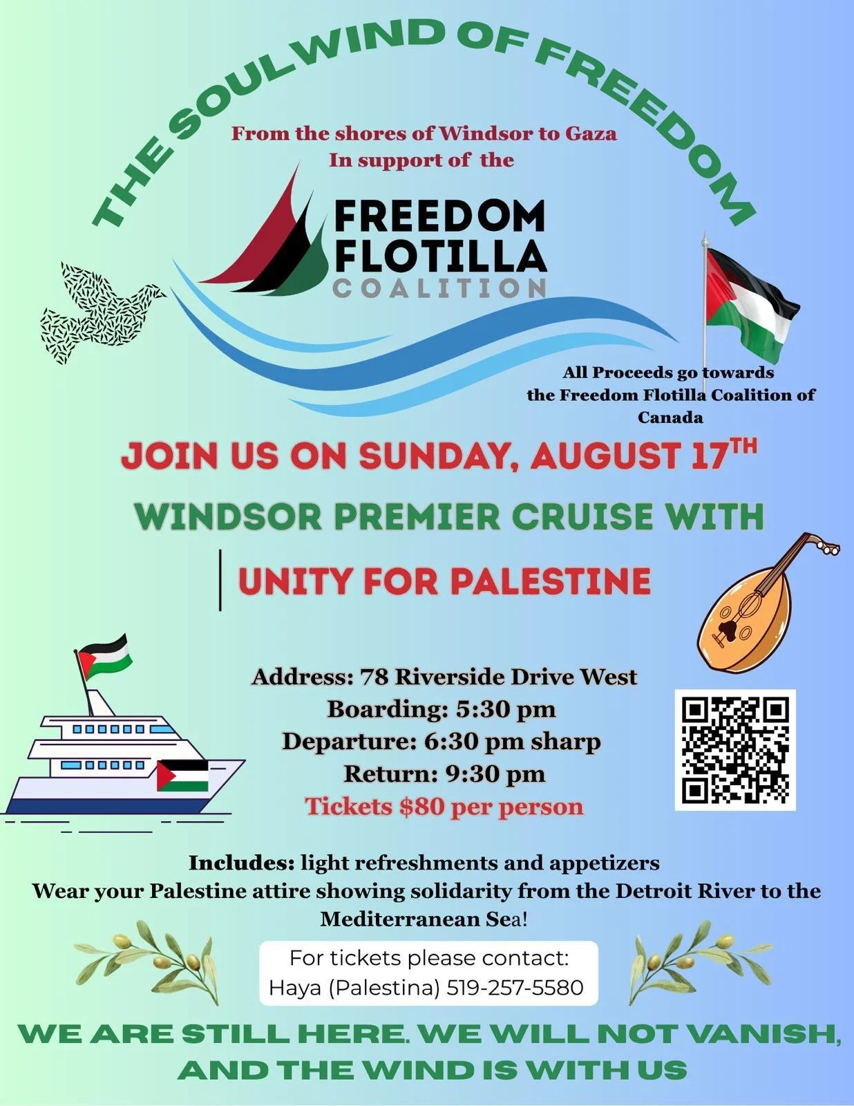 Windsor Premier Cruise with Unity for Palestine