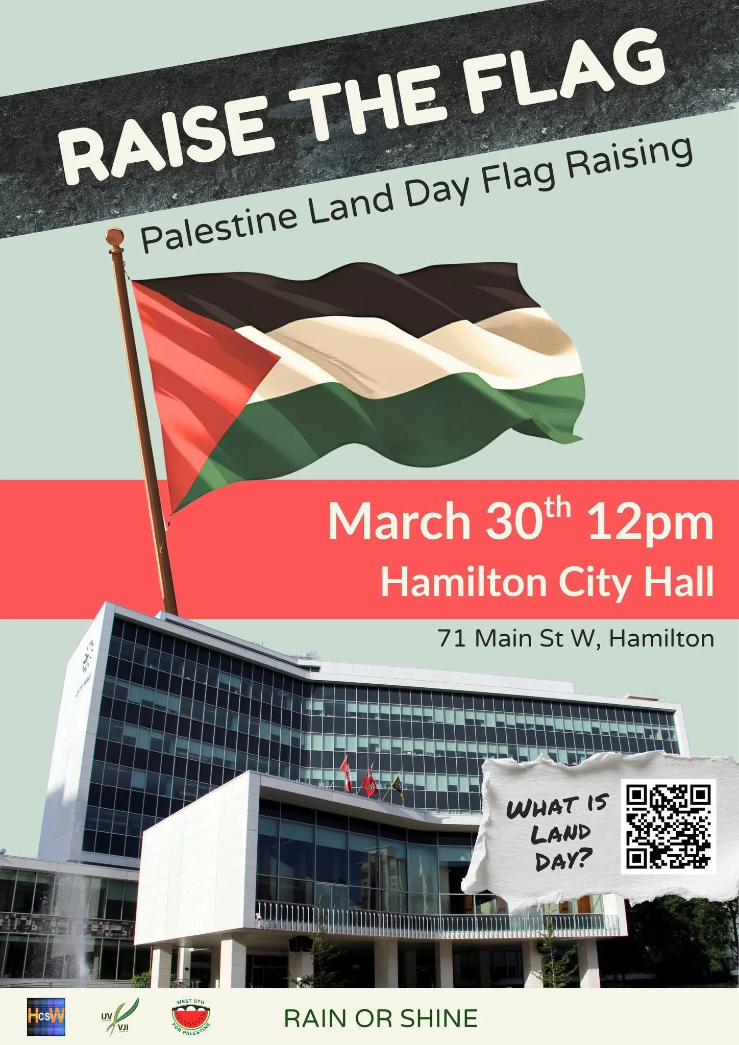 Raise the Flag: Palestine Land Day Raising