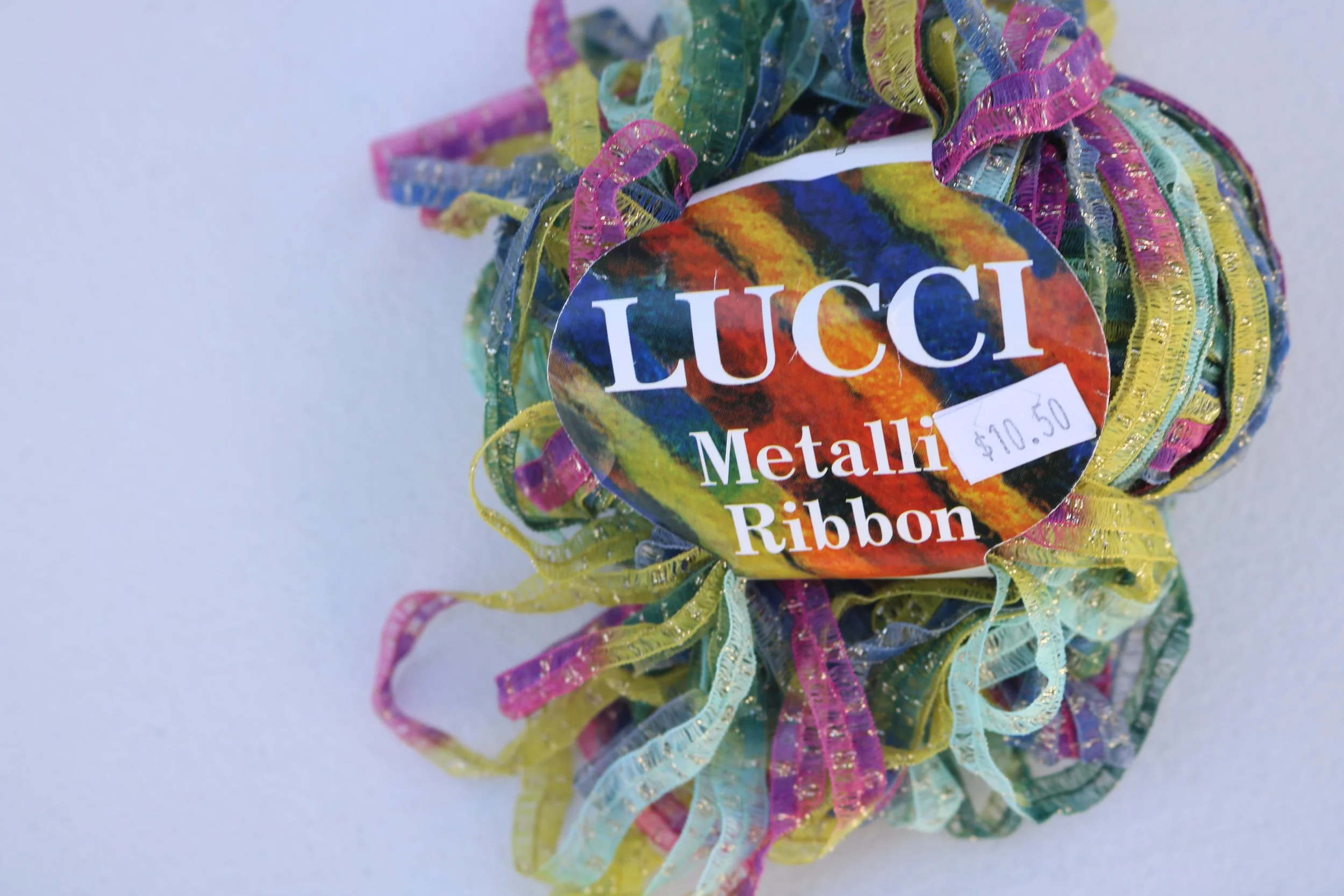 Metallic Ribbon Yarn Ribbon Luxe Cotton Tape Yarn. Hobiyarn Online