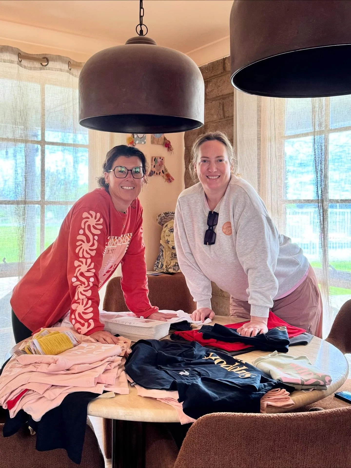 Getting ready for &lsquo;Boob Bowls for Breast Cancer&rsquo; fundraiser today with my amazing and supporting friend Zoe @zoe.ercoli 
We have started putting packs together for everyone attending! Can&rsquo;t believe it&rsquo;s next week! 🧡🧡