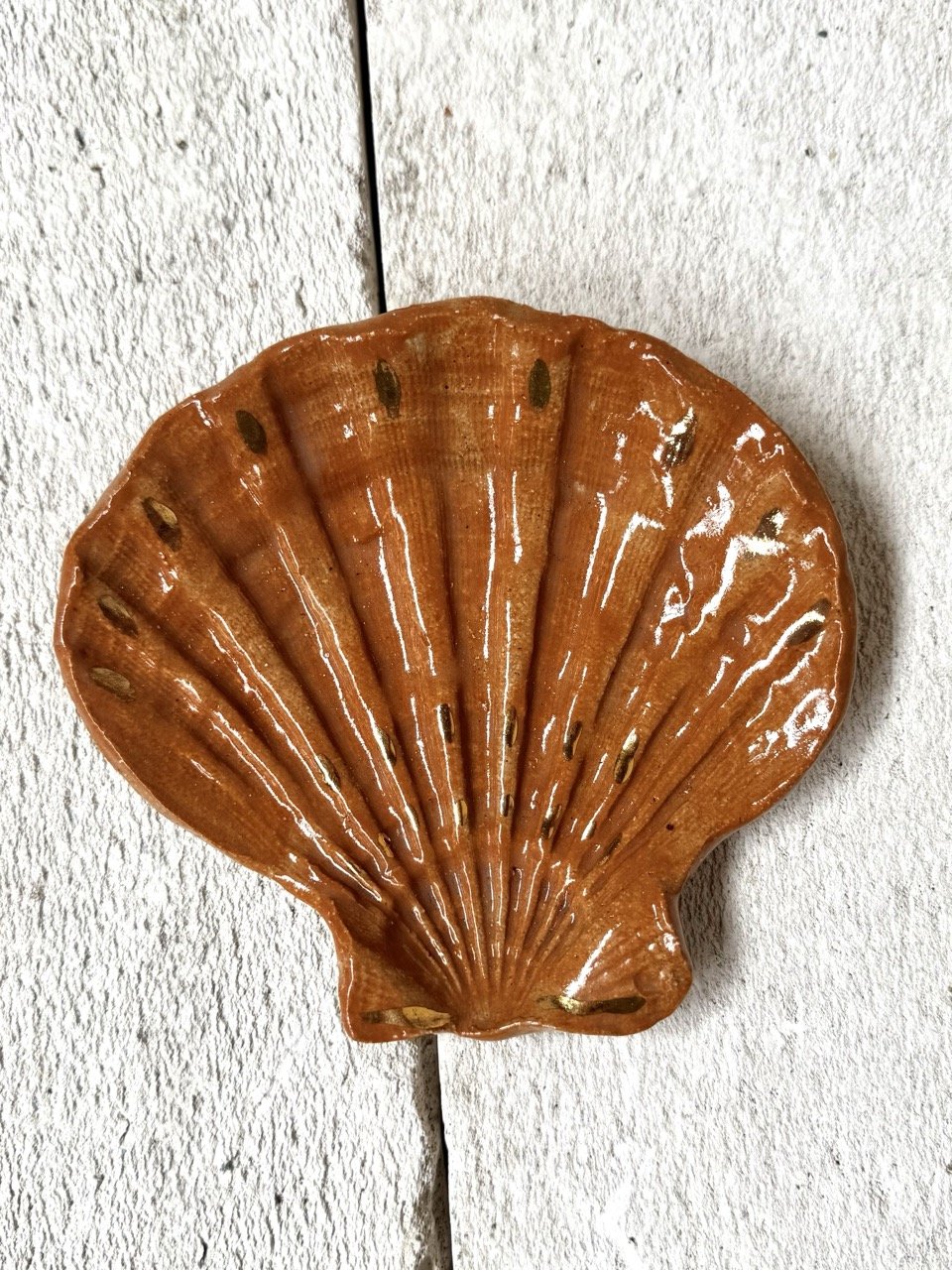 Bellbrae Clay - Copper Brown Scallop Plaque.jpeg