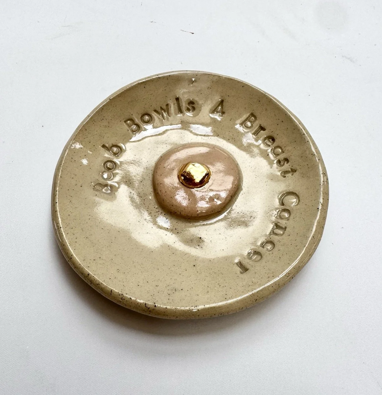 Boob Bowl for Breast Cancer - Nude/Gold