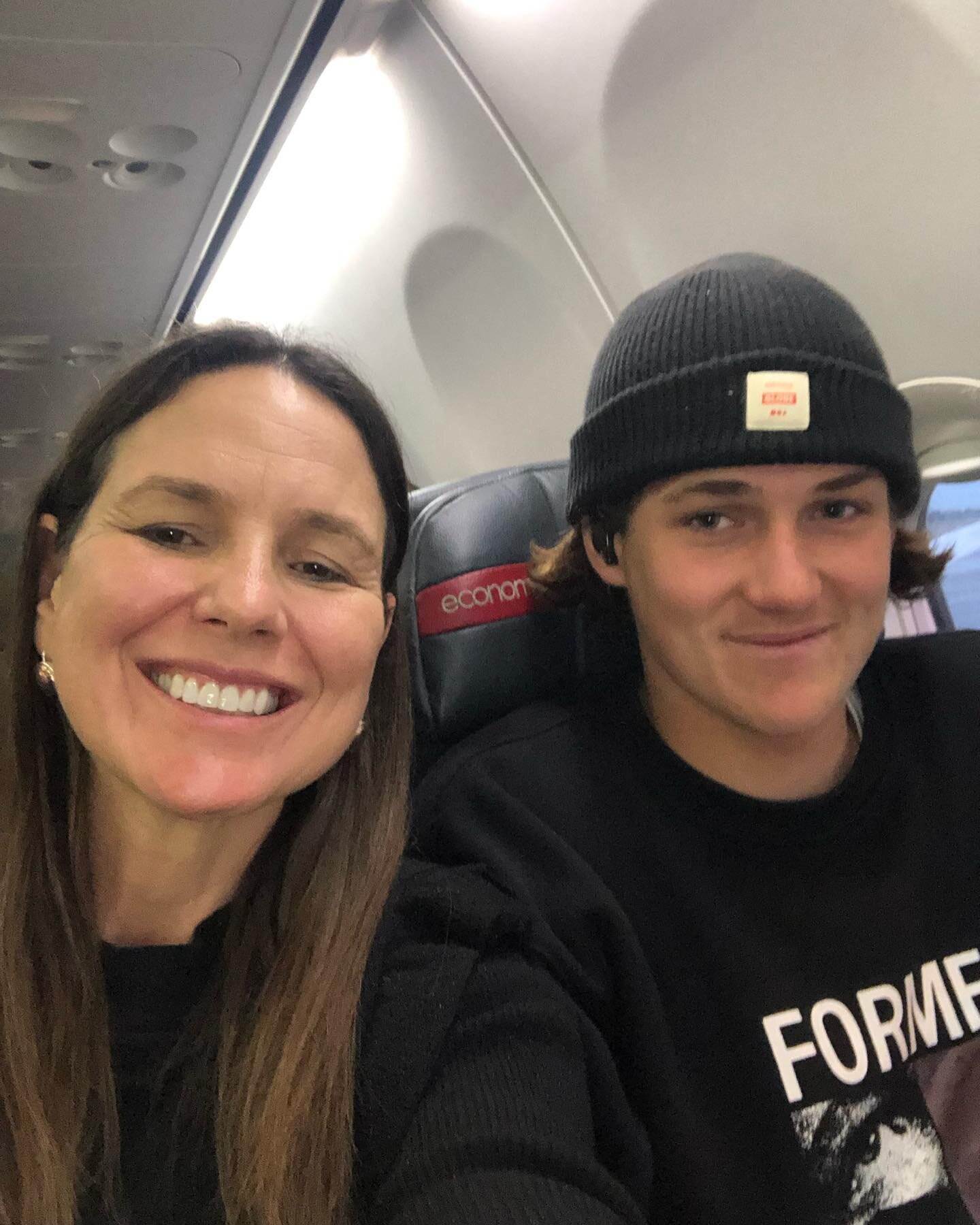 HSC Trials are over &amp; this gorgeous boy &amp; I are on our way to Noosa (via Bris and a missed flight - ahhhhh) to be with @c3noosa &amp; our good friends @mccudden1 @lissy_mc77 @noah_mccudden1 @ellamccudden .
So looking forward to being with the