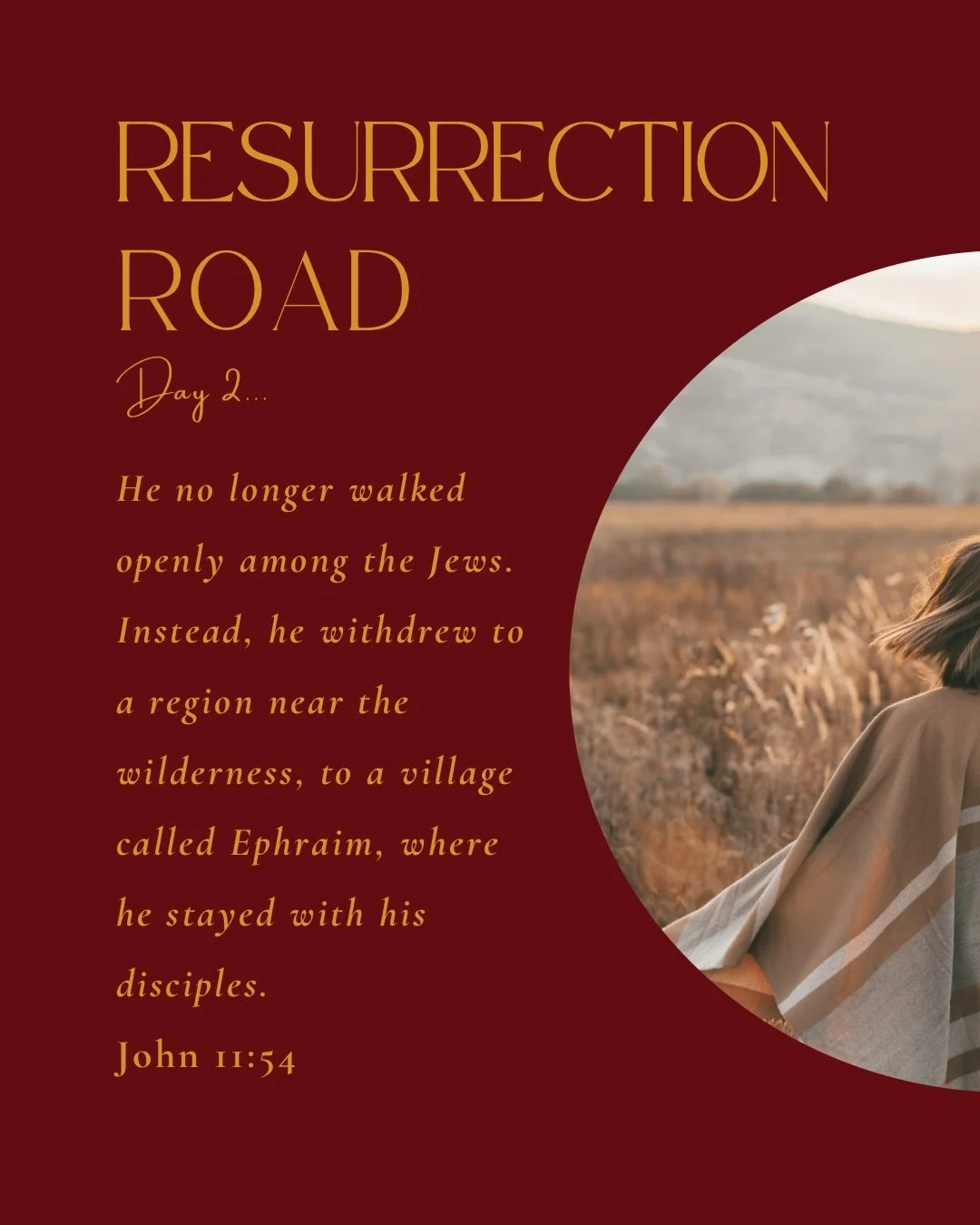 Day 2 The Withdrawal to Ephraim

There are moments when God moves powerfully and visibly&hellip;
And there are moments when He leads us quietly away.

After raising Lazarus, Jesus didn&rsquo;t step further into the spotlight,
He stepped back.
He with