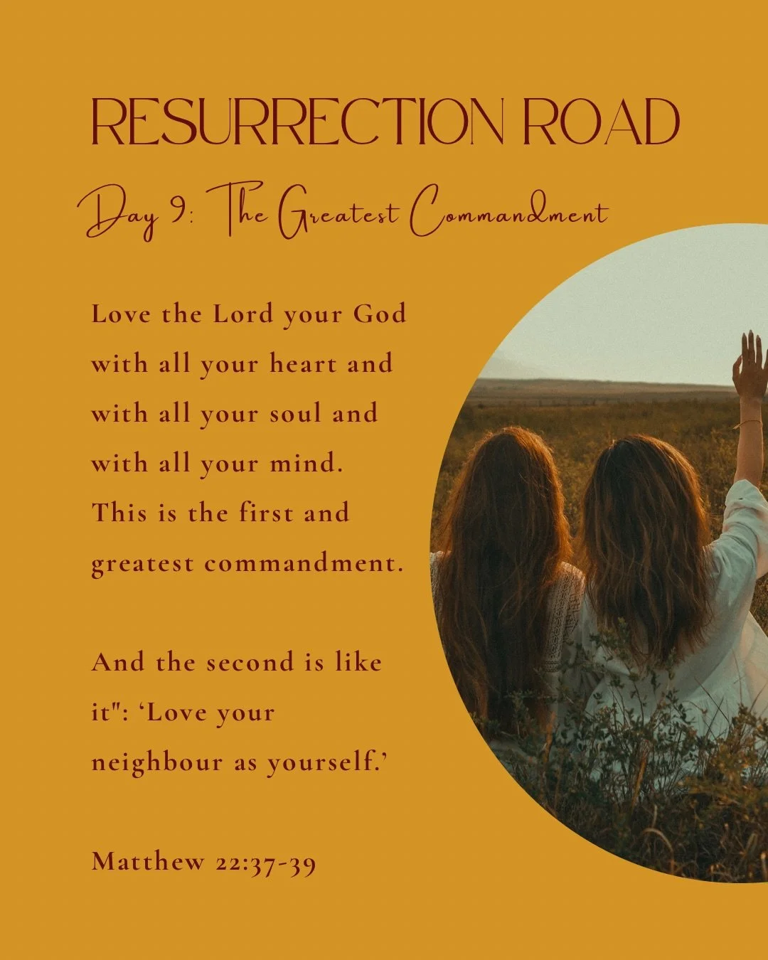 Day 9: The Greatest Commandment

Jesus didn&rsquo;t point us to performance.
He pointed us to love.

At the centre of it all, every command, every law, every instruction, is this simple, profound call:

To love God.
To love others others as we love o