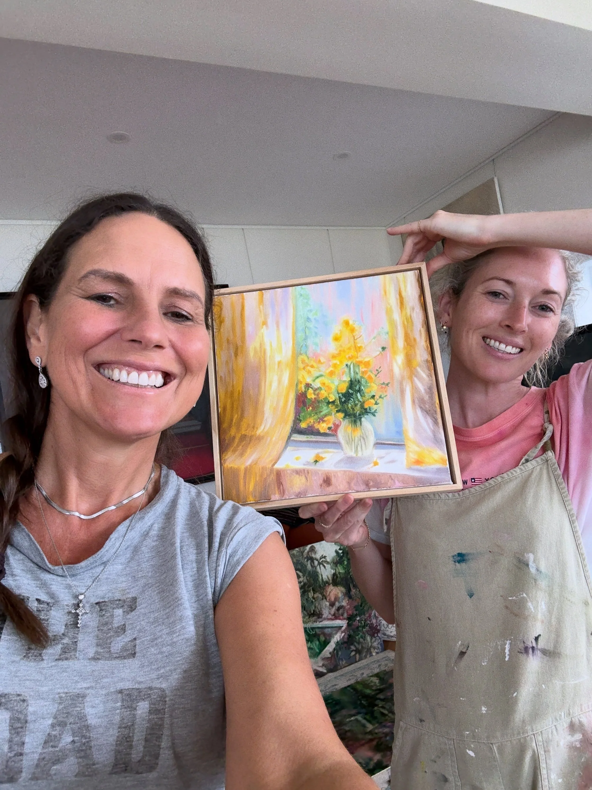 Earlier this year, in my first couple of months of treatment, my beautiful friend @kirstyneilson invited me to her studio to paint. 
We sat down and she said to me, &lsquo;Kirrily, you are in your golden hour, and I have chosen this image for you to 