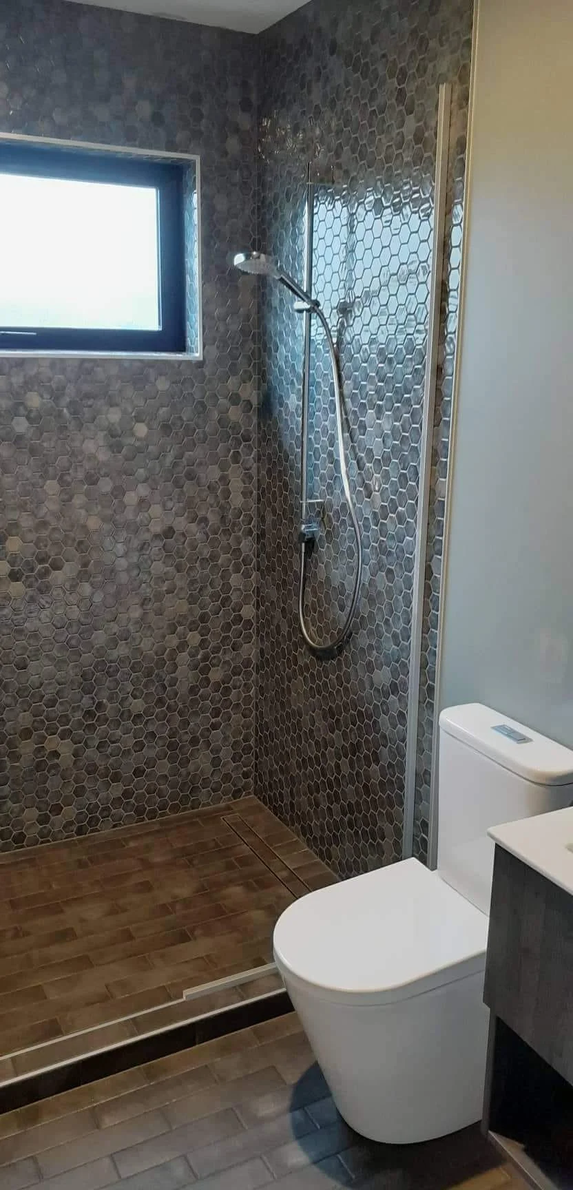 Bathroom renovation with shower mosaic tiles  in Taranaki New Plymouth 