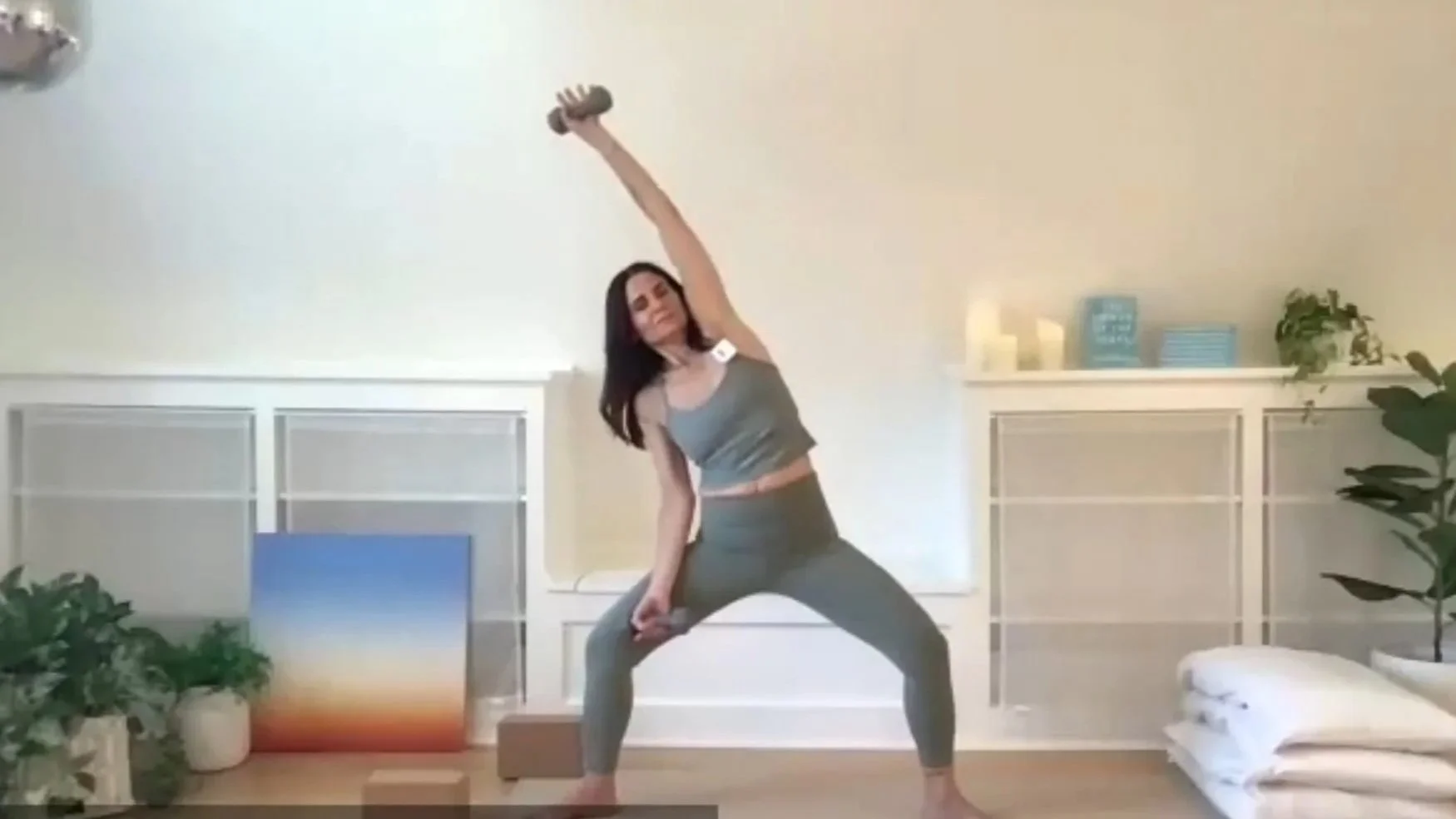 Tired &amp; Wired? Reset with This Grounding Flow with Light Weights