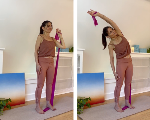 Side Bending with Resistance Bands