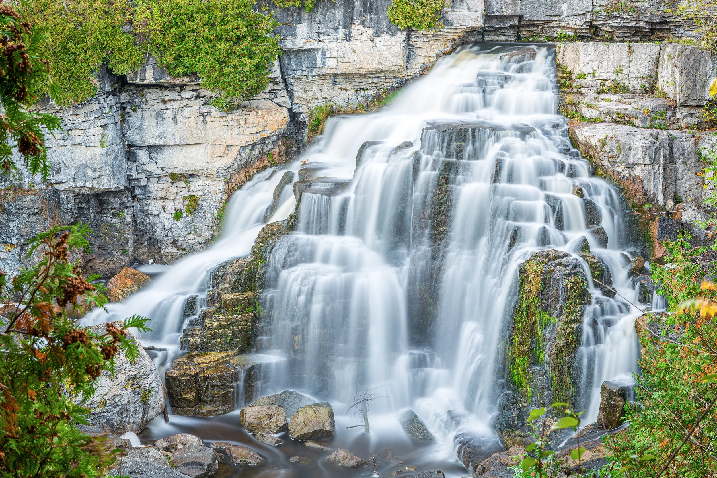 Limestone Steps and Fluid Ribbons - Owen Sound, Ontario