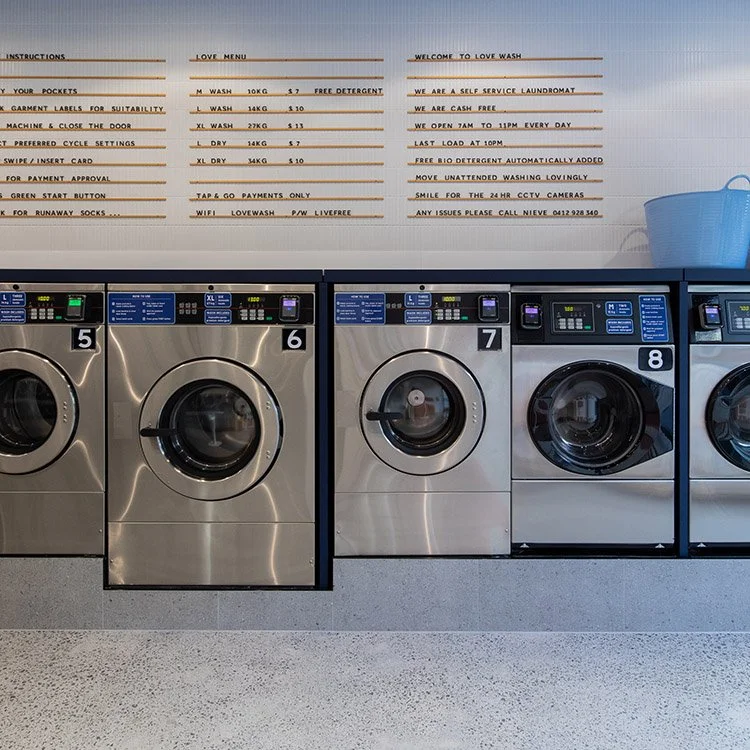 Self Service Laundromat Mascot — Love Wash Laundromat near me